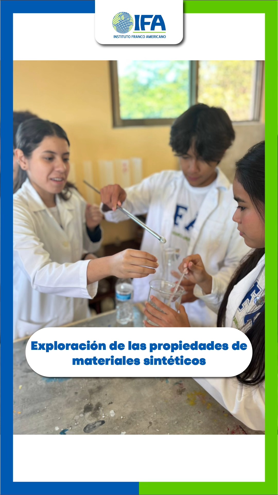 🔬✨ En nuestra práctica “Exploración de las propiedades de materiales sintéticos”, los alumnos experimentaron y analizaron cómo interactúan diferentes sustancias 🧪
Observaron la interacción de las moléculas de agua y disolventes, como la acetona, con el poliestireno expandido (unicel), comprendiendo sus propiedades y reacciones de una forma dinámica e interesante 💡
Aprender a través de la experimentación fortalece el pensamiento científico y la curiosidad por descubrir 🌟
#IFA #IFACancun #CienciaIFA #LaboratorioEscolar #AprendizajeActivo #STEMEducation #Materiales #EducaciónConCiencia #ComunidadIFA