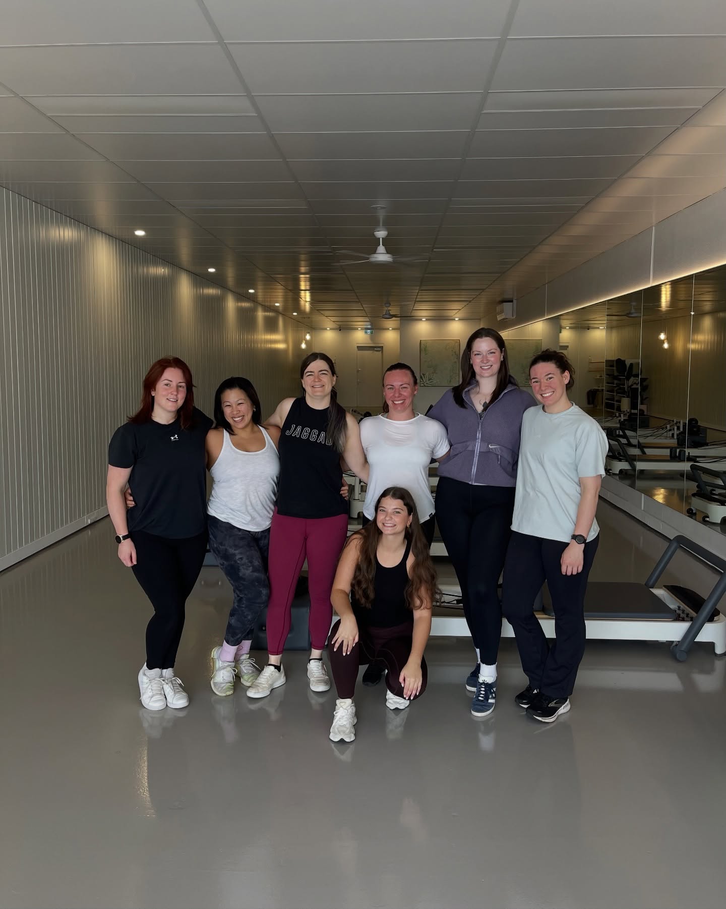 It was amazing having the team from @physipoletraralgon in this morning for a group class lead by our one and only @pilateswithella__ 🤍 we are excited (and SO nervous) for our turn to visit their studio in a few weeks 🫶 lord send me core strength!