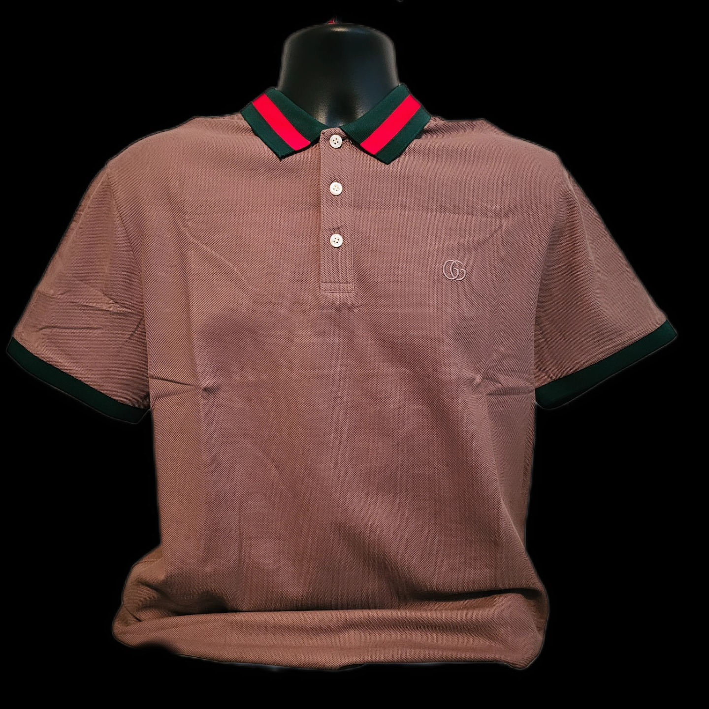 Men's GG Stretch Piquet Polo
Color: Beige/Green with Web Red Collar
Size: XXL
Condition: New
Ret: $650.00
Wright Way Wear: ๐ DM FOR PRICE ๐