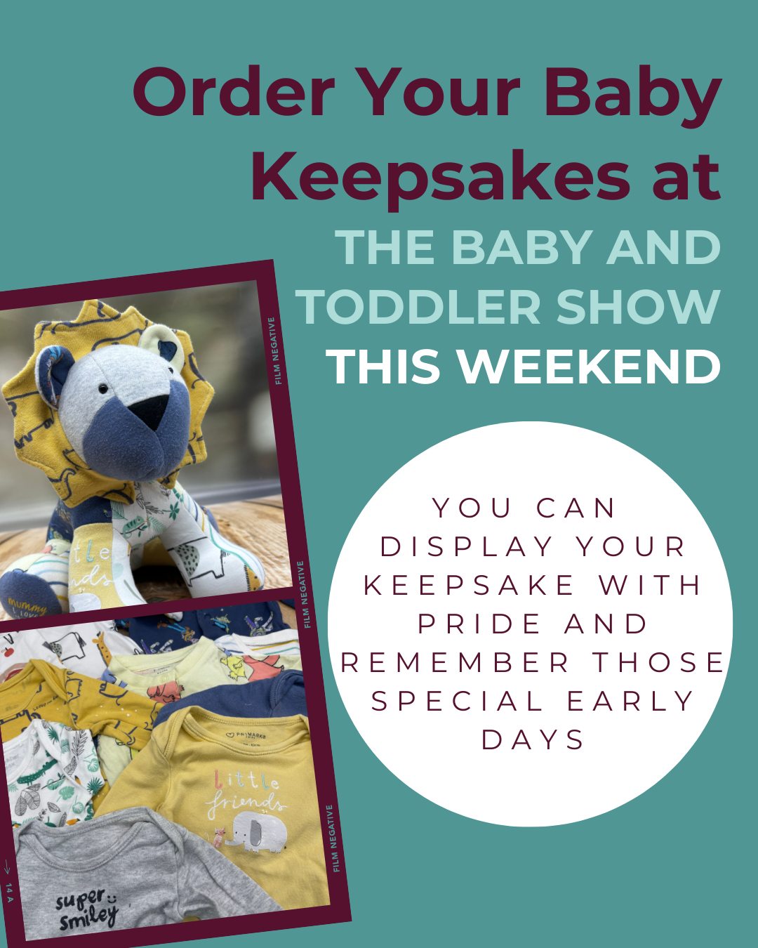 Order Your Baby Keepsakes at The Baby and Toddler Show THIS WEEKEND! 🎉
It's finally here! I'll be at Sandown Park from tomorrow (27th) through to Sunday 29th March at stand D18.
You can display your keepsake with pride and remember those special early days every time you see it. From tiny vests and sleepsuits to first birthday outfits; let's transform them into something beautiful together.
Special show offers are available all weekend, so I hope I’ll see you there! Plus why not bring your clothes along to over the weekend receive a free hanging heart with your order.
#TracysTreasuredKeepsakes #SmallBusinessUK #PersonalisedKeepsakes #HertsCustomKeepsakes #HandmadeGiftsUK