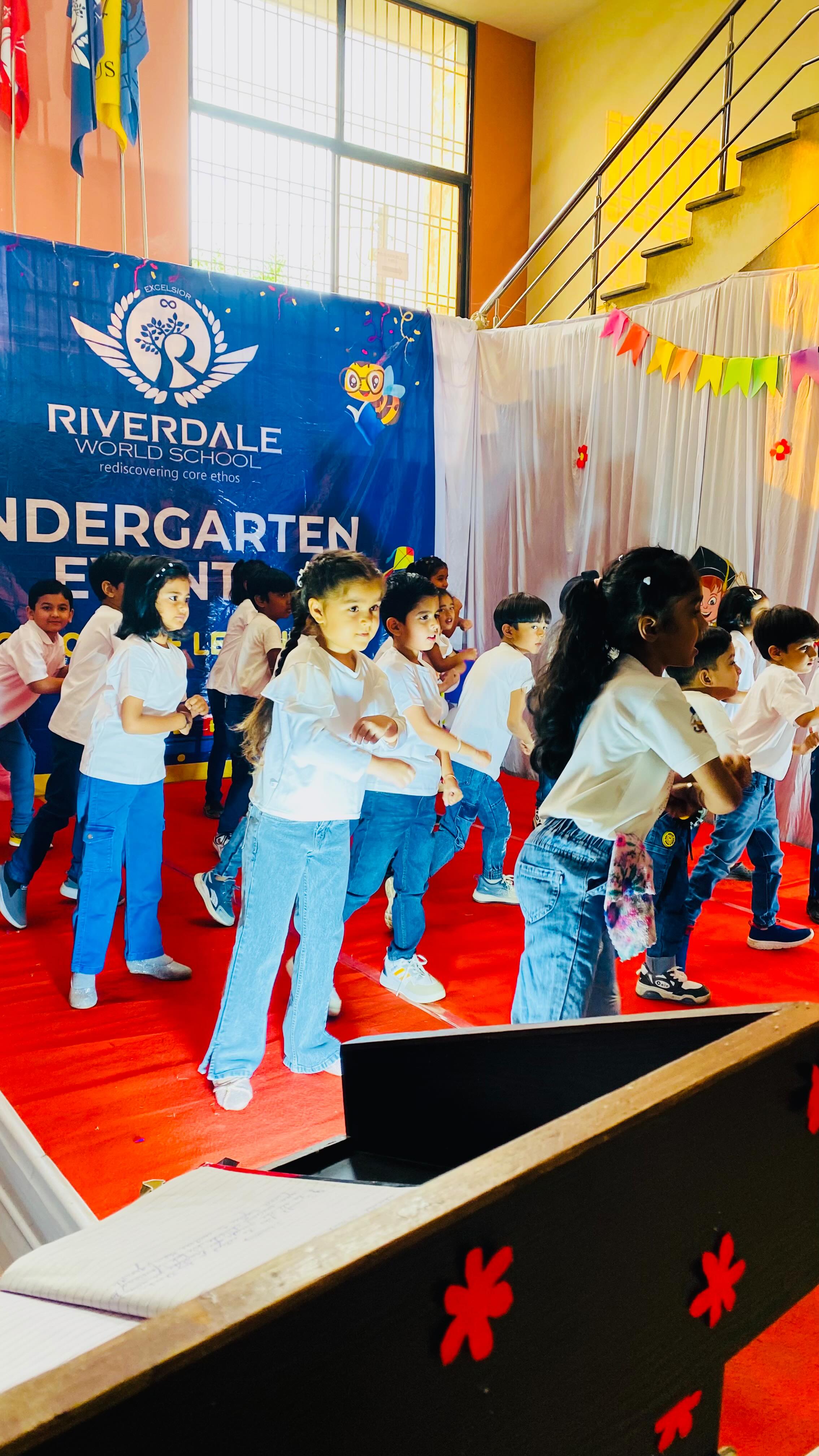 A proud moment of growth, learning, and new beginnings! 🌟
Our little stars of RWS Kindergarten step up with confidence as they celebrate their Graduation Ceremony—marking the end of a beautiful chapter and the start of a brighter journey ahead. 🎓✨
With smiles, achievements, and endless dreams, they are all set to shine in the next phase of their academic journey. 💫
#RWSKindergarten #GraduationCeremony #StepUp #LittleGraduates #ProudMoment #NewBeginnings #TinyAchievers #FutureStars #SchoolMemories #LearningJourney #MilestoneMoment #KindergartenGraduation #RiverdaleWorldSchool #GrowingUp #ShiningStars 🎓✨