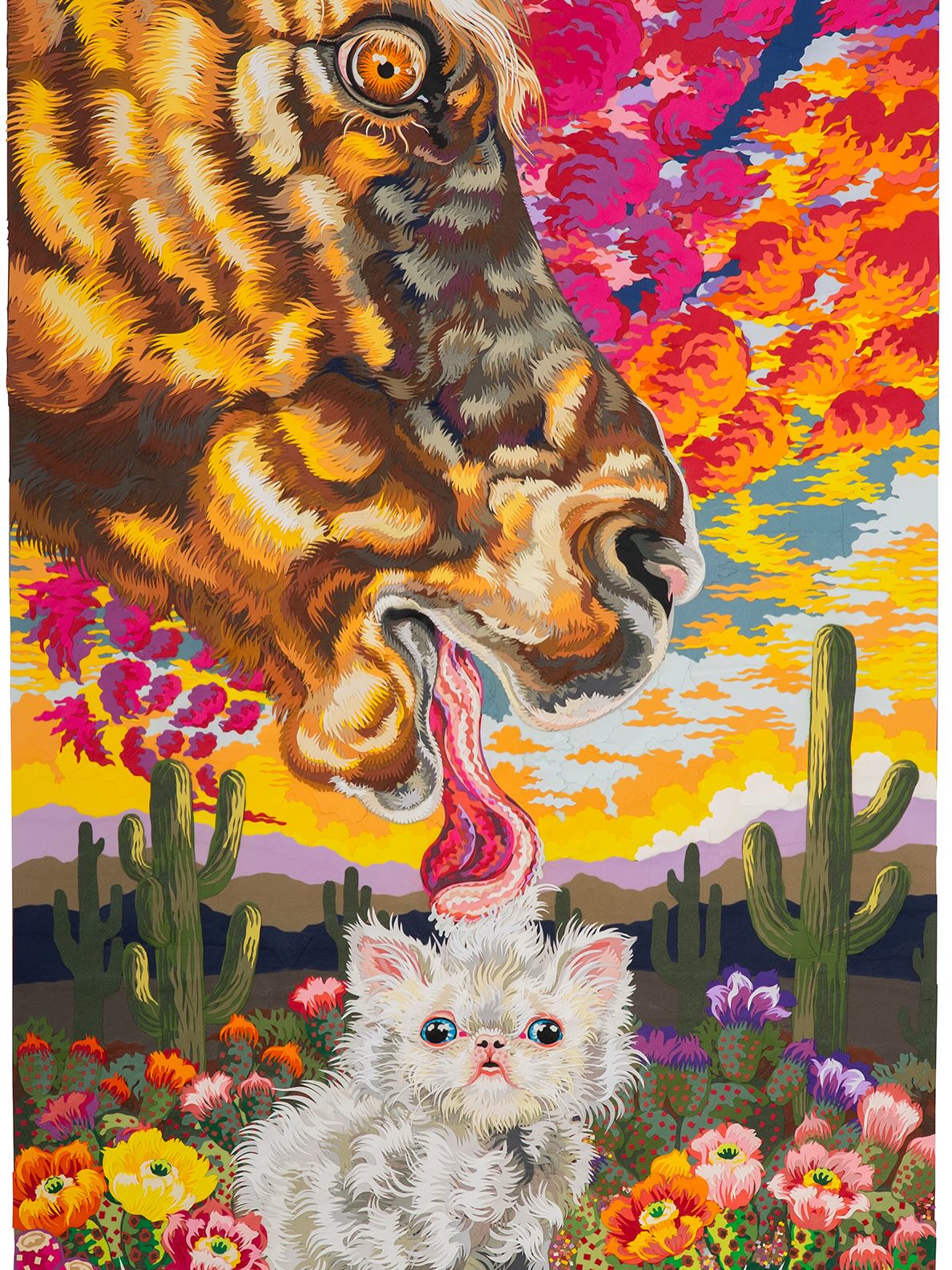 Meet our next artist featured in Volume 9 of Kinda Weird Mag, the wonderful Andrea Bergen who is based in Oakland, California. Andrea has this immense colour-packed technique of collaging hand cut coloured paper to create these mesmerisingly intricate pieces. “Bergen’s work expresses her anxiety about the impact of climate change and humanity’s footprint on the environment and wildlife.” A pleasure featuring you @andreajanebergen - what a legend. ✨