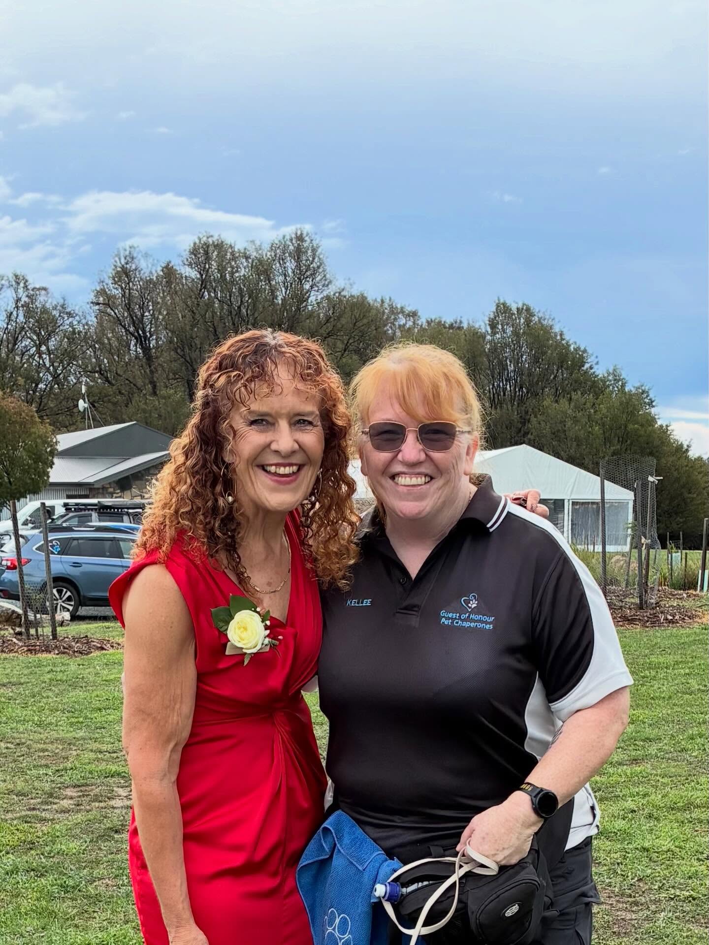 Had fun this afternoon catching up with the fabulous Kellee from @guestofhonourpetchaperones
She looked after our precious Guest of Honour starting off our entrance in true L&J style 😉
More photos once the happy couple have posted! A great afternoon at Royalla Common where the rain (and hail) didn’t stop the celebrations 🎉🎉💍
#tayloredcelebrations #canberraweddings #canberraweddingcelebrant #canberramarriagecelebrant #canberracelebrant