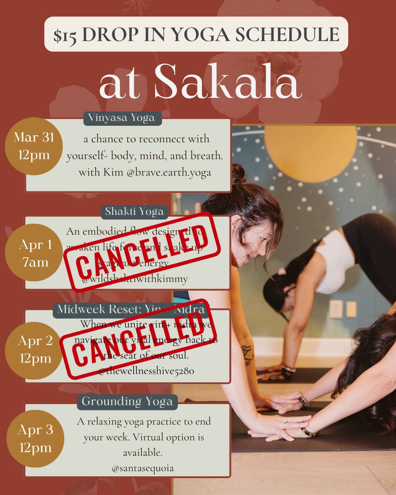 It’s a lighter week for yoga at Sakala 🙏🫶
With a couple classes taking a pause, the schedule may be a bit quieter- but it’s still a beautiful opportunity to slow down, tune in, and reconnect with yourself.
Whether you join us for movement, breath, or simply to be in the energy of community, this space is here to support you 🤍
The canceled classes will be back next week- but until then we hope to see you on the mat at our Tuesday and Friday classes 🙏
Click the event link in bio to register for low price yoga 🧘
#denveryoga #denveryogaclasses #yogaindenver #yogadenver #yogapracticenotyogaperfect