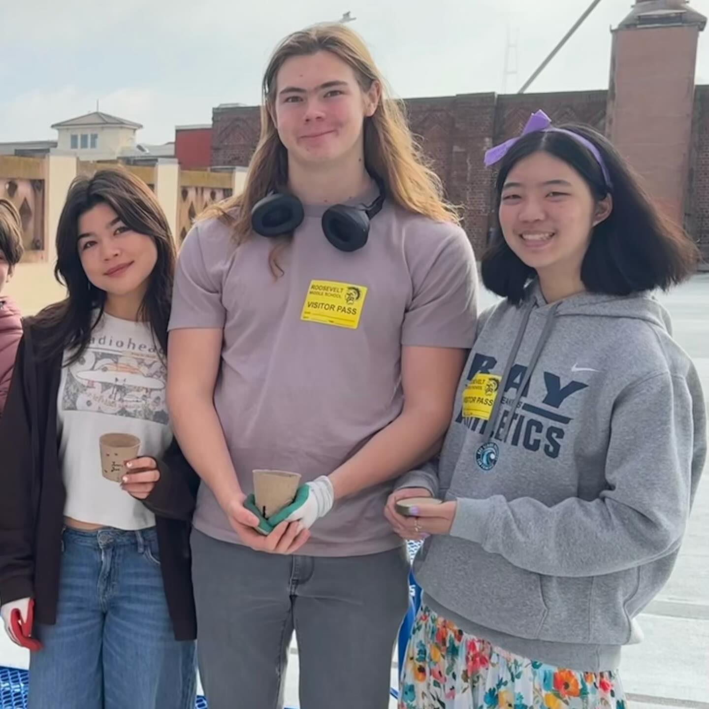 Photos of the Bay Team planting with Roosevelt Middle School students last week!