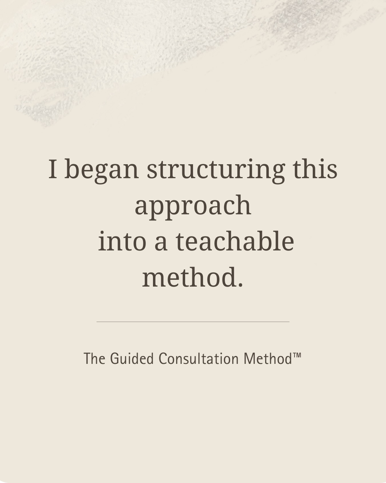 As this consultation approach became clearer, I realised it could be shared with other stylists.
Not as a script, but as a way of thinking about the consultation process.
A structure that helps guide conversations with calm authority.