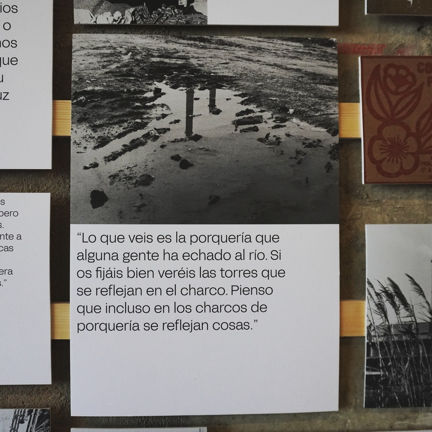 "Memorias del Humo" - Conflictos ecosociales en zonas de sacrificio.
#manifesta15
#zonasdesacrificio
#memoriapopular
(extracto del texto curatorial)
Aquellos espacios habitados cuya población y entorno sufren un castigo severo, sostenido, causado por el desarrollo de determinada actividad industrial son conocidos como zonas de sacrificio.
Aquí, en Sant Adrià de Besòs, el paisaje industrial ha generado, durante más de un siglo, pertenencia, identidad y arraigo, pero a su vez ha comportado un enorme coste medioambiental (...)
Se puede rastrear un hilo verde de movilizaciones populares con un propósito común: rechazar el destino. Desde la primera manifestación en Badalona contra el «maldito polvillo negro», hasta la lucha actual de la Plataforma per la Conservació de les Tres Xemeneies contra la especulación urbanística que amenaza esta zona del litoral de Sant Adrià.
-
-
-
Comisariado: Fernando Paniagua de Paz, Francisca Casas-Cordero, Lluís Vecina, Observatori de la Vida Quotidiana (OVQ), Thamyres VM.
+ vecindario de los barrios de Sant Joan Baptista y La Mina (Sant Adrià de Besòs) y el Besòs i el Maresme (Barcelona)