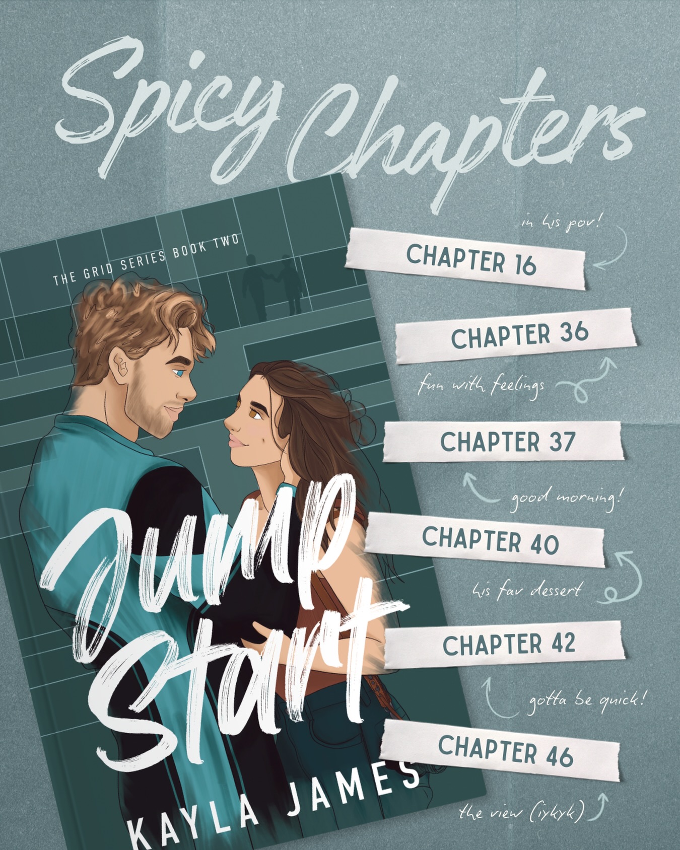 Where the heck is theโah, there it is ๐๐ hereโs your complete guide to all the spice in Jump Start!
Read Jump Start, a second chance sports romance, ๐ง๐ข๐๐๐ฌ on KU, paperback, and audio.
๐ฉต formula 1
๐ golden retriever mmc
๐ฉต found family vibes
๐ single parents
๐ฉต swoony and spicy
#sportsromance #kindleunlimitedromance #secondchanceromance #bookrecommendations #spicyromancebooks
โ
author kayla james, jump start kayla james, sports romance books, book aesthetic, formula 1, steamy romance, romance reader, book recs, book boyfriends, single dad romance, the grid series