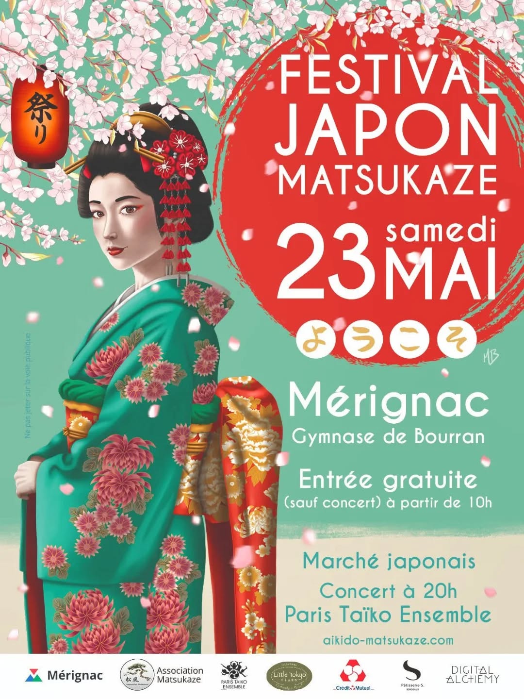🎌✨ C’est pour bientôt ! ✨🎌
Le Festival Japon Matsukaze arrive à grands pas à Mérignac 🇯🇵🌸
Toute l’équipe de l’Association Matsukaze est impatiente de vous accueillir pour une journée pleine de découvertes, de culture japonaise et de moments inoubliables !
Marché japonais, animations, et un concert exceptionnel du Paris Taiko Ensemble 🥁🔥
On vous attend nombreux ce samedi 23 mai au Gymnase de Bourran !
Préparez-vous… ça va être magique ! 🎎✨
À très vite ! 💫
#culturejaponaise #associationmatsukaze #merignacmaville