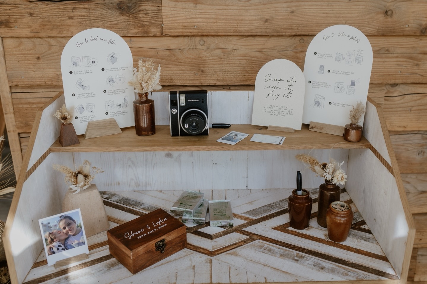 Our Photo Station is always such a guest favourite – we always get told how much fun everyone has snapping away 📸✨
One of our favourite parts is packing it down the next day and seeing all the photos your guests have taken… the smiles, the silliness, and the memories are just priceless.
The best bit? You get to keep them all, tucked away in your own personalised wooden box – a keepsake full of moments from your wedding day.
It’s included in our URURA Moments package, or you can hire it on its own 🌿
#WeddingPhotoStation #WeddingFun #WeddingKeepsake #RusticWeddingDecor #BarnWedding
