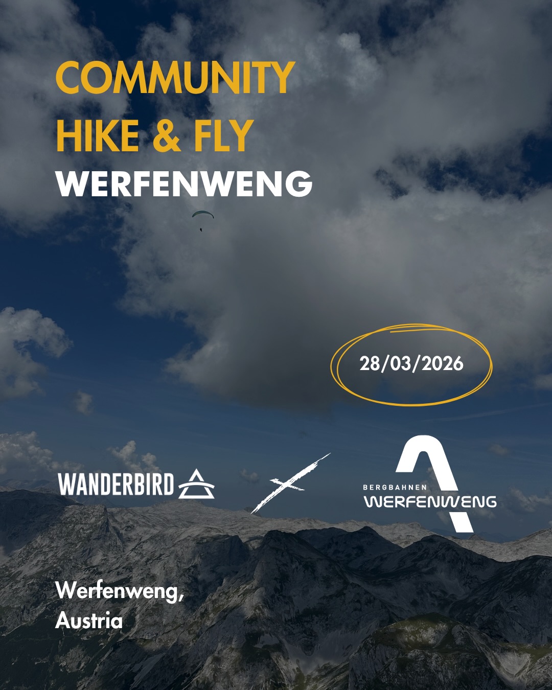 It’s time to wake up from hibernation, dear WANDERBIRDS! 🥱🪂 Get ready for our first Community Hike&Fly of the season this Saturday in Werfenweng @bergbahnen_werfenweng
What awaits you?
- Mental Performance Workshop with sports psychologist @veronikamayerhofer
- Fueling stop for coffee&cake at @minimal_isst
- Stunning view over one of Austrias most popular flying sites
- Fun day with the WANDERBIRD community
👉 Please register via the link in our bio if you want to join!
See you!👋
#wanderbird #wanderbirdhikeandfly #hikeandfly #werfenweng #findyourpath