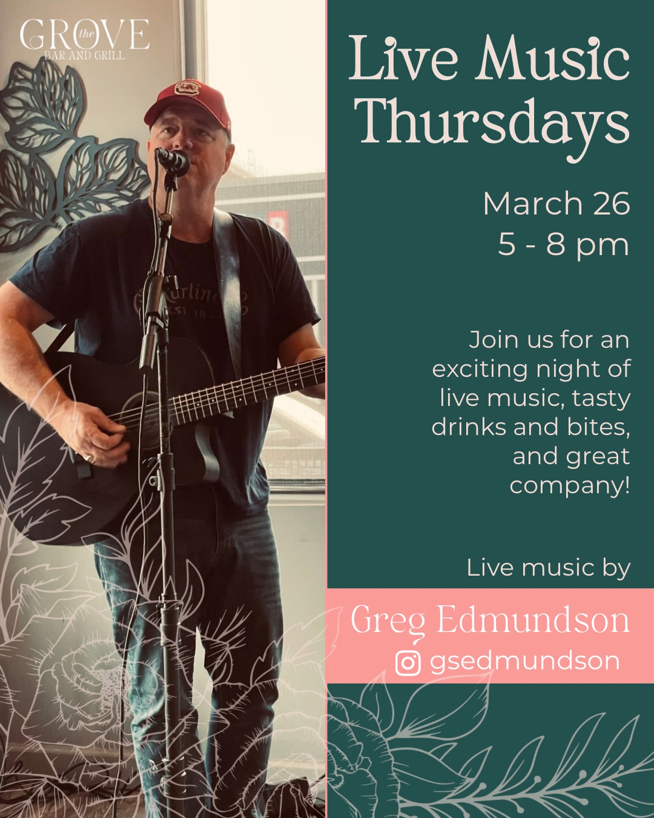 TONIGHT! @gsedmundson is joining us tonight behind the mic from 5-8 🎶