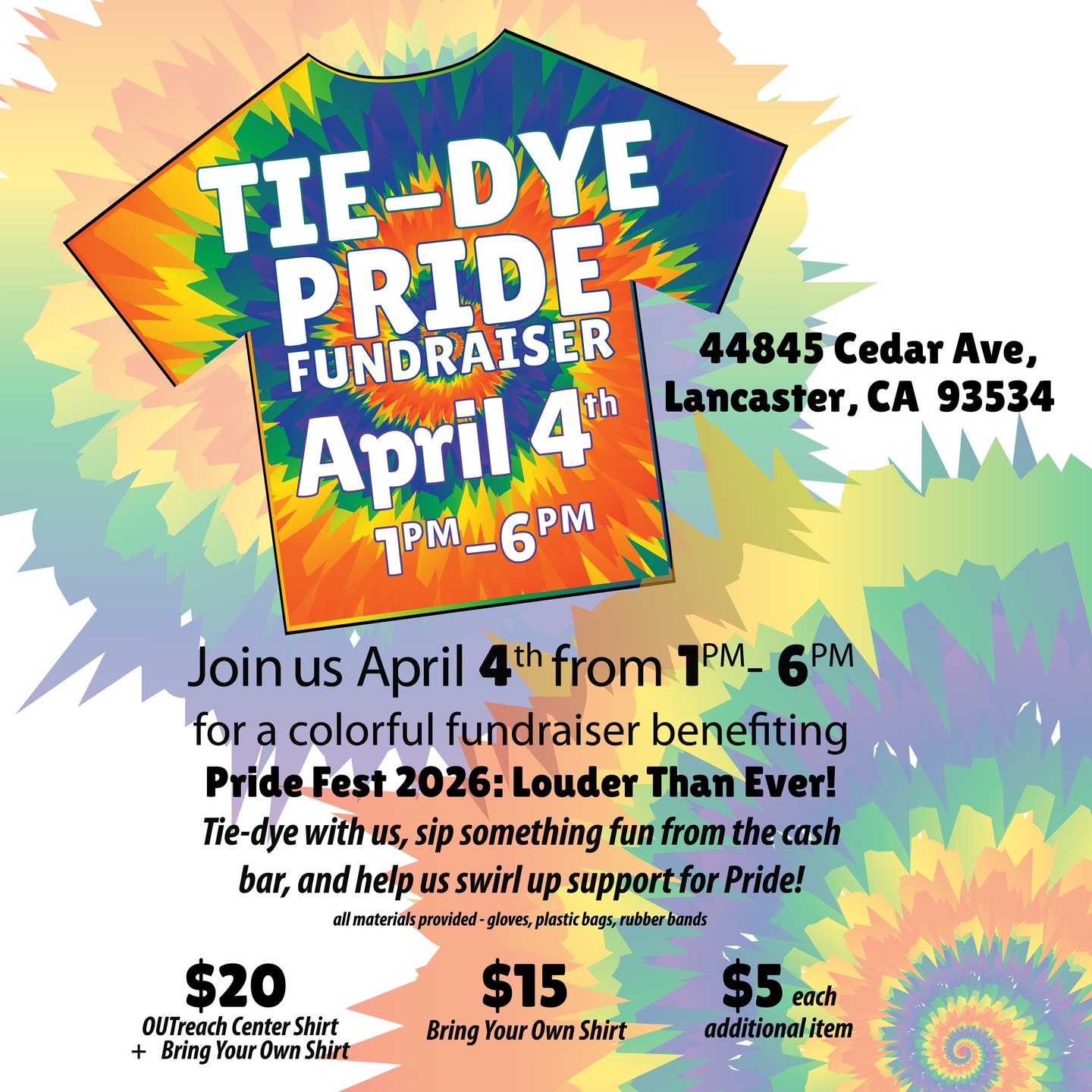 ๐Wear your PRIDE on your sleeve at this year's AV PRIDE FEST๐ Join us for this AV PRIDE FEST: Louder Than Ever! fundraiser on Saturday, April 4th from 1pm to 6pm! Register today on Eventbrite using our link in bio.
๐Don't forget about AV PRIDE FEST 26: Louder Than Ever! happening Saturday, June 20, 2026 at 3pm in downtown Lancaster๐
๐Discounted pre-sale tickets are on sale now. All proceeds collected from AV PRIDE FEST are used to support The OUTreach Center's support groups, programs and events throughout the year๐