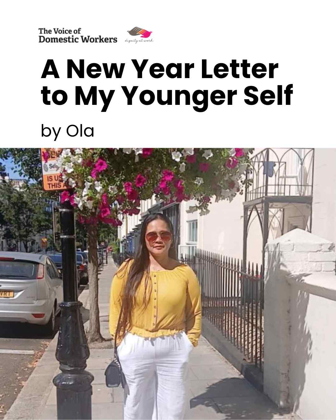 Looking back to December 2025, Ola shared a heartfelt letter to her younger self, A reflection filled with growth, resilience, and hard-earned wisdom. Her story speaks to the journey many domestic workers go through, navigating challenges, holding on to hope, and learning to see their own strength over time. It’s a reminder that every experience, no matter how difficult, can shape who we become and lead us forward. As we revisit Ola’s letter, we’re invited to pause, reflect, and appreciate how far we’ve come and the courage it takes to keep going.
Take a moment to reconnect with her powerful message.
Read the full blog here:
https://www.rfr.bz/i6cefab
#VODW #DomesticWorkersRights #MigrantVoices #Reflection #Resilience #Solidarity #VoicesThatMatter