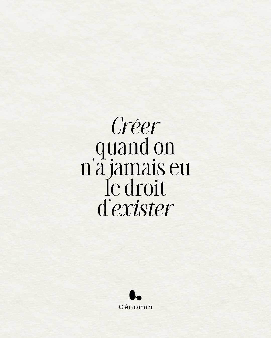 Dans les métiers de la création, il existe souvent un lien intime avec sa propre histoire, parfois même avec une forme de blessure ou de manque. Les parcours de certains artistes ou auteurs ayant traversé des vies complexes en témoignent : la création devient alors un espace d’expression, de transformation, voire de réparation.
Il arrive fréquemment que créer soit une manière de s’inscrire dans le monde, de laisser une trace là où sa présence n’a pas toujours été reconnue ou validée.
C’est une dynamique que l’on observergrâce à la psychogénéalogie, qui permet de decrypter comment les manifestations extérieures prennent racine dans des dimensions plus profondes et invisibles.
Pour apprendre à analyser les sens cachés de ce qui vous entoure, comprendre ce qui se joue au-delà de l’évidence, rendez-vous chez Génomm (lien en bio ou DM)