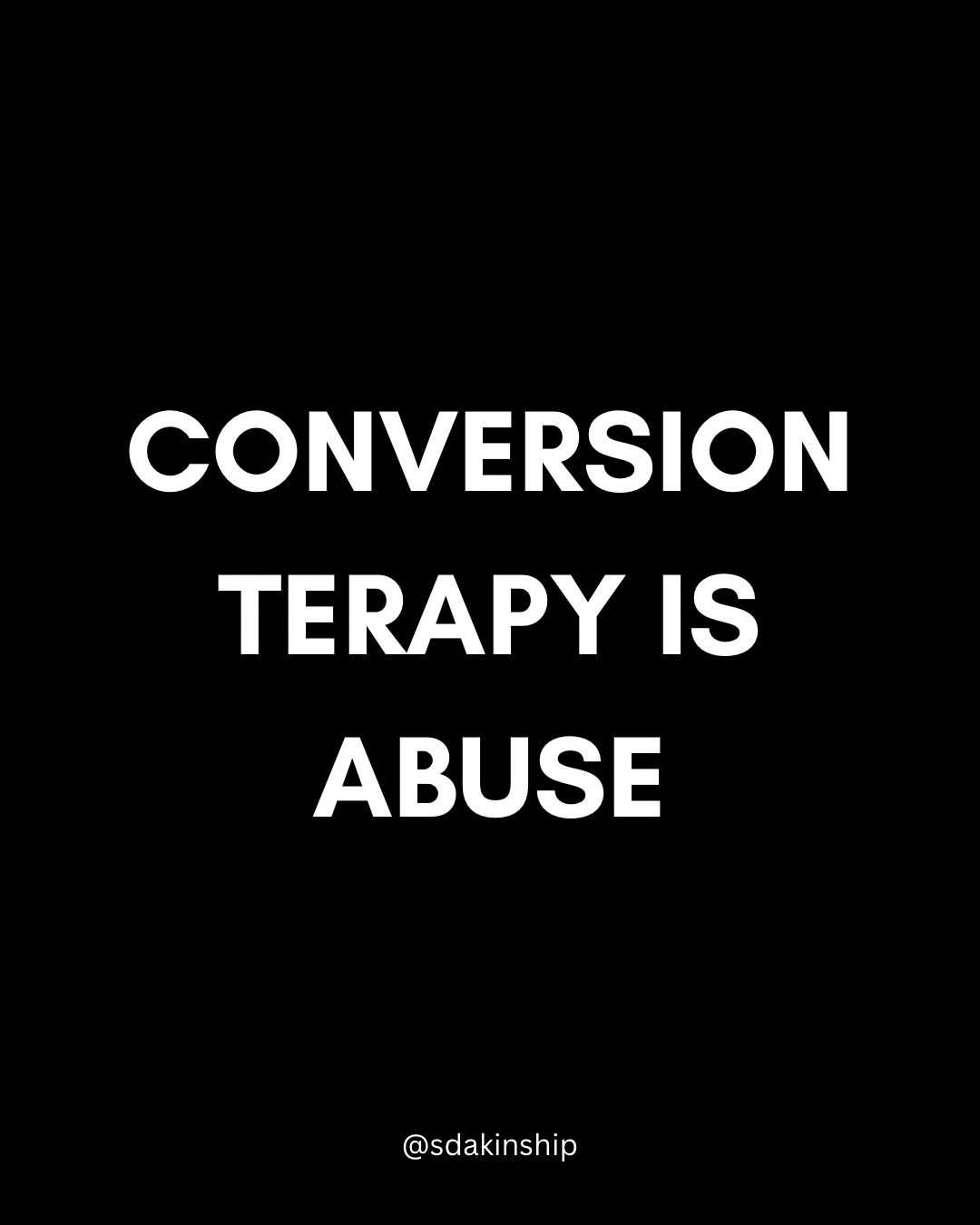 There is no justification for practices that try to change someone’s sexual orientation or gender identity. Every child of God deserves respect, love, and acceptance. 🏳️🌈🏳️⚧️
SDA Kinship International stands firmly against any form of conversion therapy and supports the LGBTQIA+ community in their fight for dignity and human rights. ✊
#sdakinship #lgbtqia #conversiontherapy #loveislove #humansrights