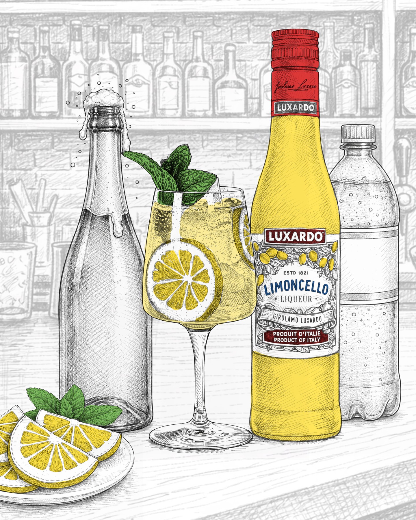 Sunshine in a glass ๐โจThe Limoncello Spritz is bright, bubbly, and effortlessly refreshing. Made with Luxardo Limoncello, this citrus-forward spritz is perfect for golden hour, aperitivo, or anytime you want a taste of the Italian coast.