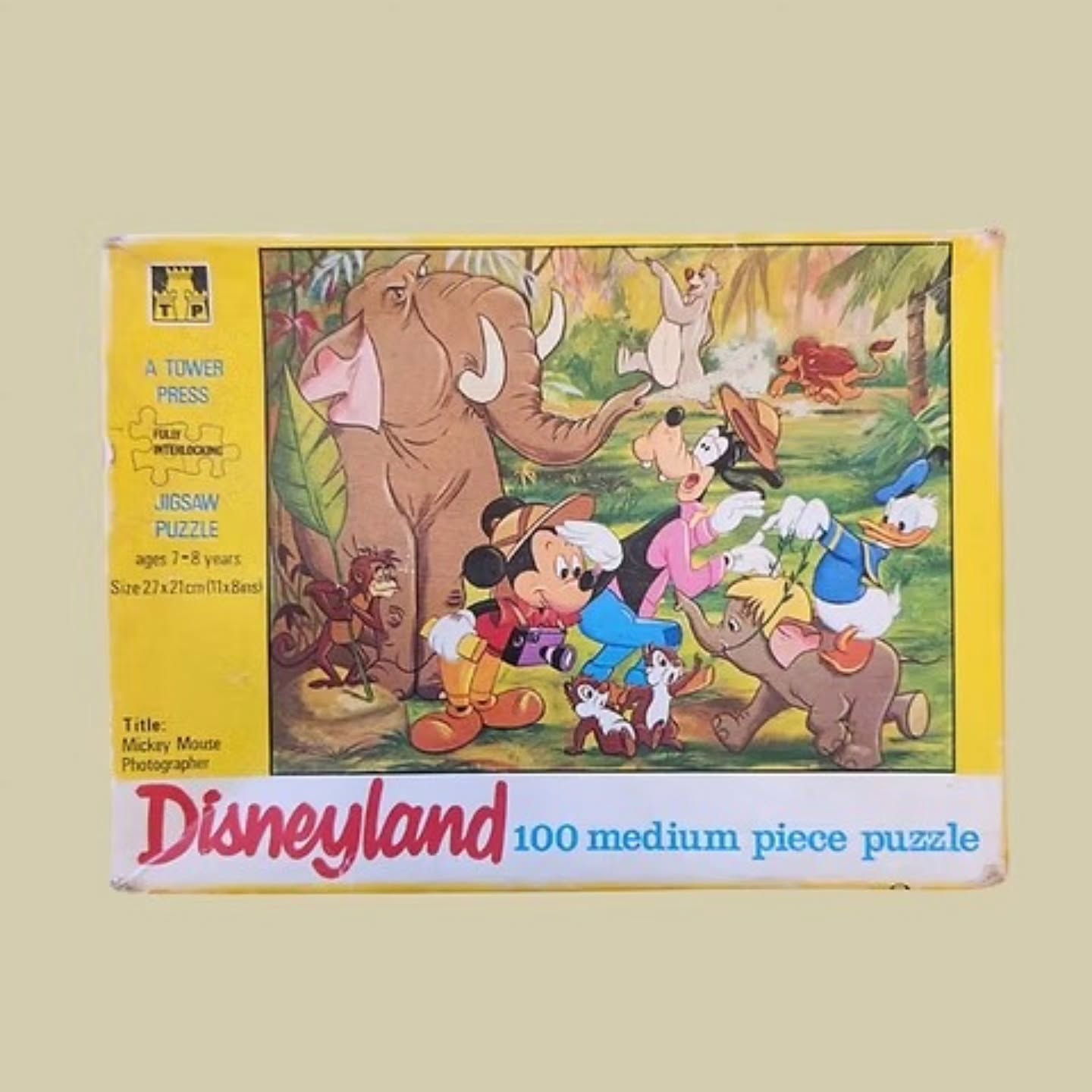Vintage Disneyland Tower Press Jigsaw Puzzle Mickey Mouse Photographer 100 piece | https://share.google/wGyn8lySNZ18366mD #stufftoyouandme