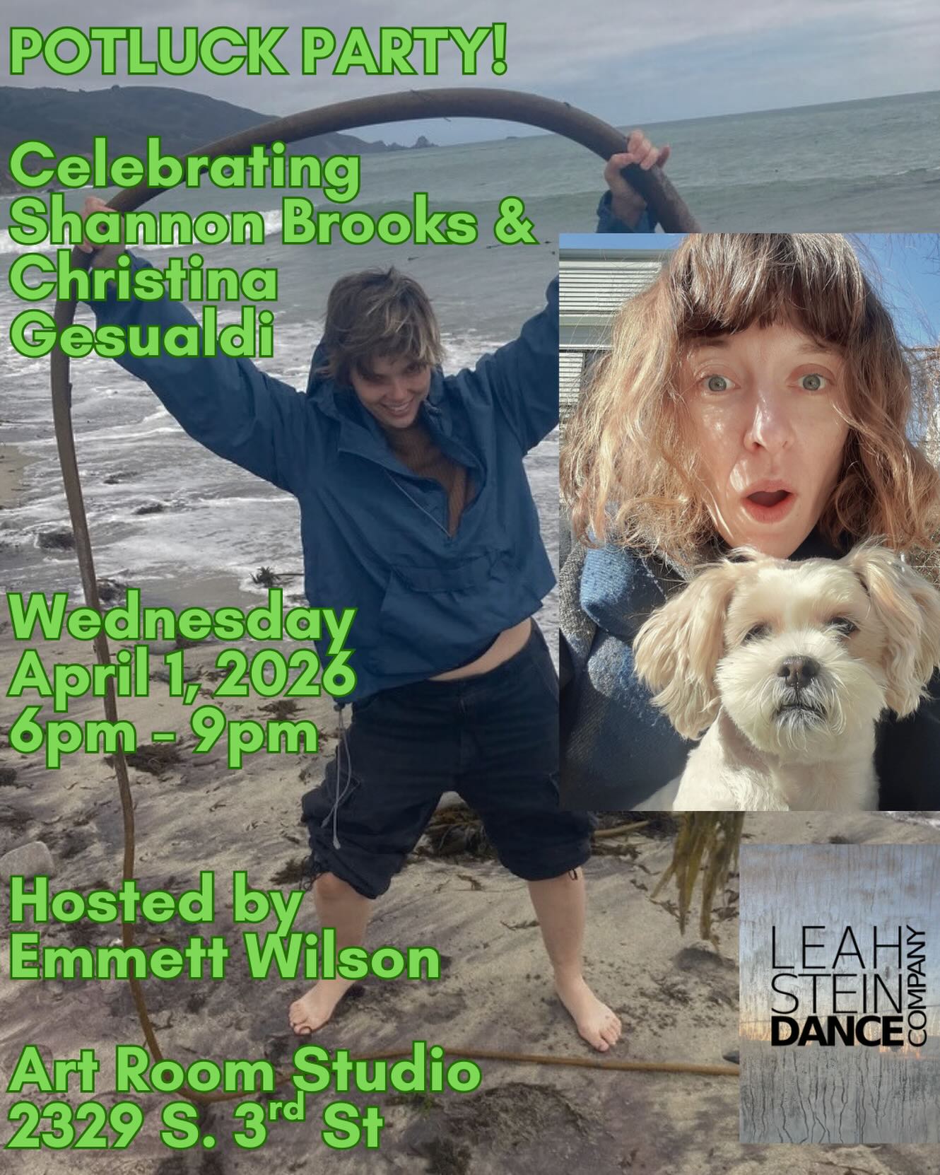 💌You’re invited!!! 💌
📆Join us on Wednesday, April 1, 6-9pm📆
for a Potluck Party to celebrate
Christina Gesualdi and Shannon Brooks, hosted by Emmett Wilson! @e.w.www
They will be moving on from LSDC to focus on their future endeavors.
💕Join us in sending them off with love and gratitude
💫BYOB, and prepare to toast to these two!! If not a bottle, bring a dish to share, savory or sweet. We will bask in Shannon and Christina’s excellence. 🥂
📍The Art Room Studio
2329 S 3rd St, 2nd Flr