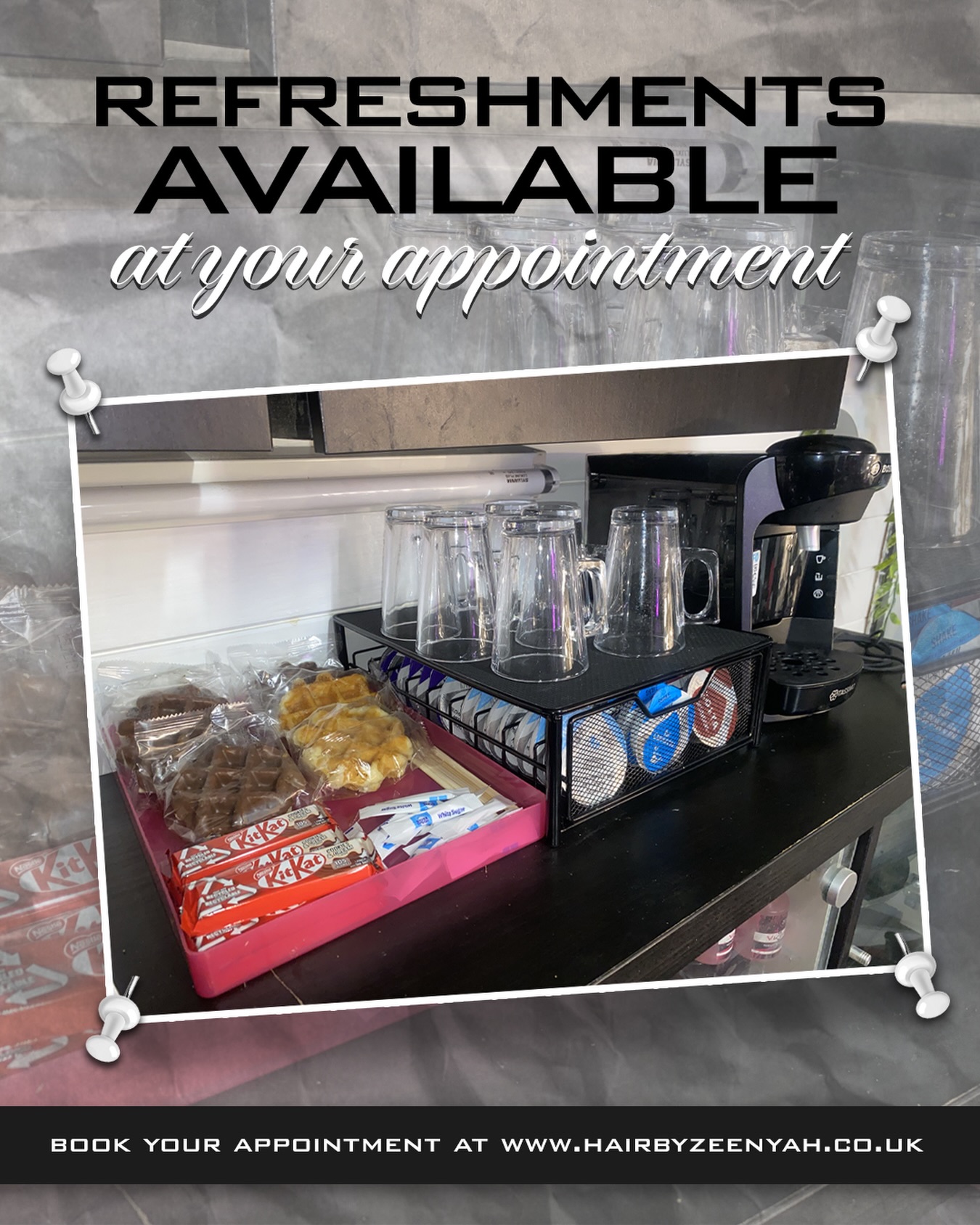 Refreshments are available at every appointment, please do not feel a way about asking for a warm drink! Your comfort and your appointment is paramount to us ✨
To book your next appointment, simply head to our website using the link in our bio and click BOOK NOW, it’s that simple. If you have any questions, feel free to message or email us and we will get back to you within 48 hours 💕
-
#hairstylist #hairdresswr #hairstyling #londonhairstylist🇬🇧 #lacefrontalspecialist