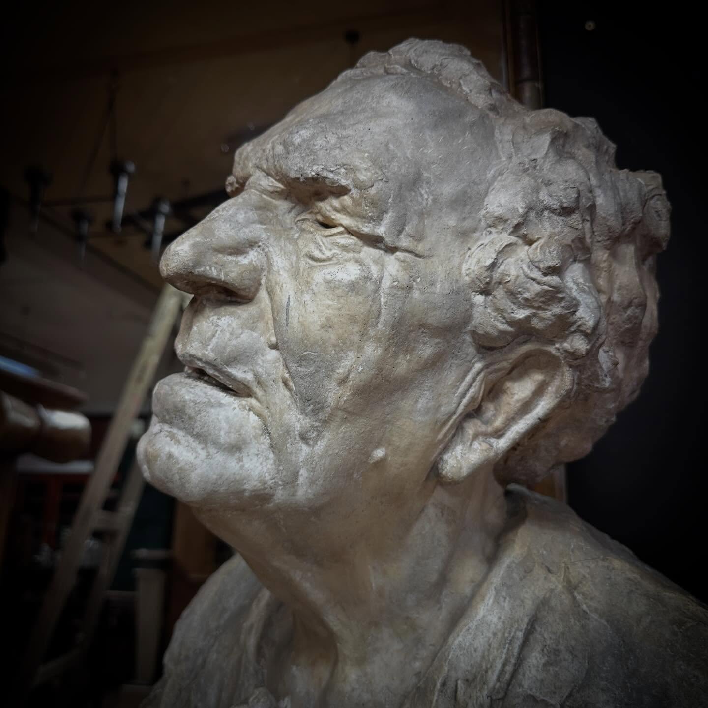 A large and impressive painted plaster by Gustave Van den Meersche (Belgian, 1891-1970).
Signed and dated ‘1915’.
Height: 84cm
Width: 50cm
Depth: 35.5cm
Large 19th C Carved Oak Neo-Classical Revival Pedestal’s
A Beautiful Primitive Dairy Table