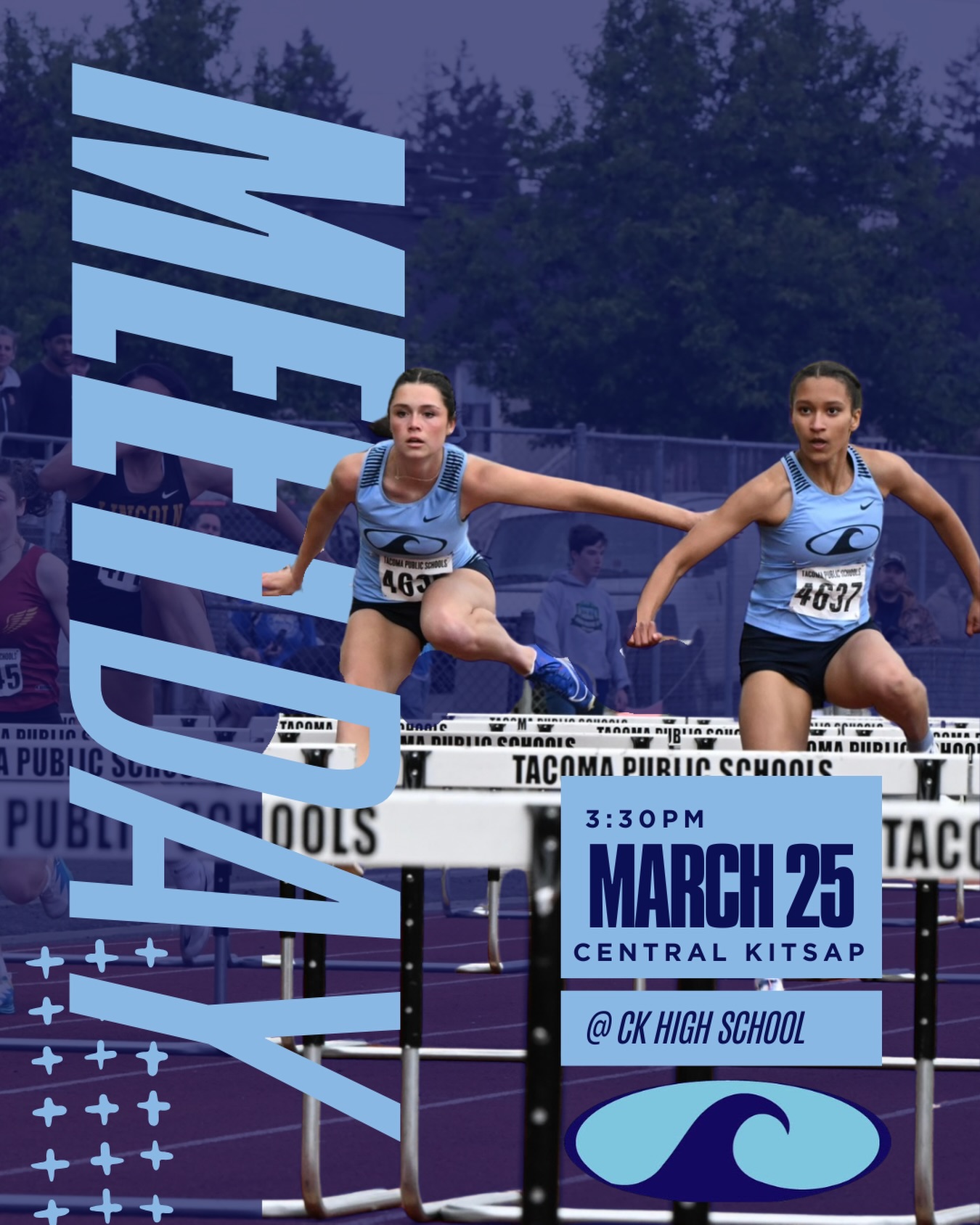 Meet Day!
Tides Track and Field is on the road at Cebtral Kitsap High School.
Field events at 3:15
Running events at 3:30.
Check athletic.net for more info.
🌊🌊🌊