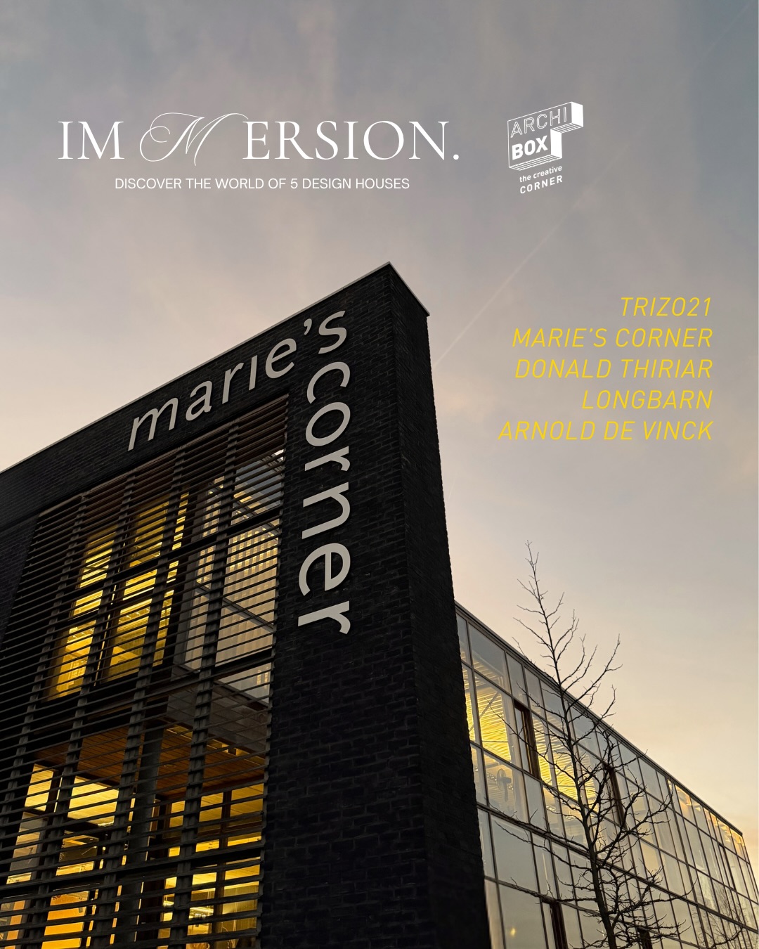 Retour sur IMMERSION !
Un moment dédié aux architectes pour découvrir les pièces dans leur environnement, appréhender les matières, les finitions et les volumes, et échanger directement avec les fabricants.
Cinq maisons de design étaient réunies pour présenter leur univers, leur savoir-faire et leurs collections : @trizo21, @maries_corner, @donaldthiriar, @longbarn_carpets, @avalnico et @arnolddevinck.
Un format pensé pour favoriser des échanges concrets, rapides et ciblés, dans un cadre propice à la découverte et aux rencontres professionnelles.
Merci à l’ensemble des participants pour leur présence et la qualité des échanges.
Nous nous retrouvons à Strasbourg le 15 avril.
Réservez votre place dès maintenant.
www.archibox.lu
#Archibox #Architecture#ArchitectureEventsStrasbourg #ArchitextureNetworking #DesignCommunity