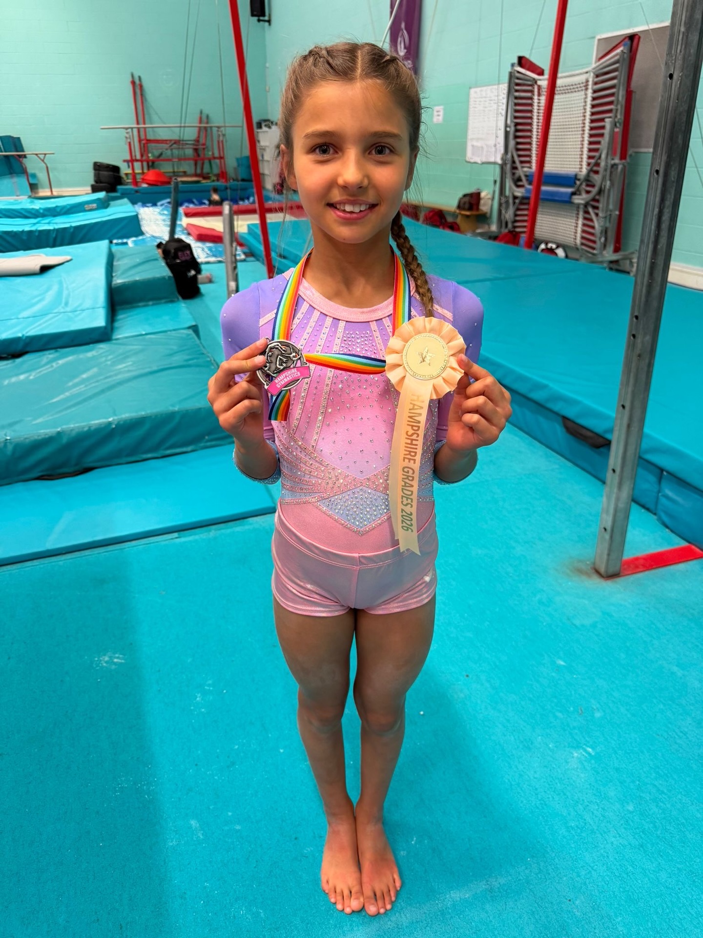 Grades Part 2! During Saturdays afternoon round the fab 4 worked hard. We had some mistakes but that is how we learn and grow as people and athletes . We take these lessons and use them to fuel improvement and growth. Danika got her first medal at a big comp for an incredible sky high vault . Kennedy on Sunday afternoon under difficult circumstances continued on and even placed 💖💖. What a weekend!