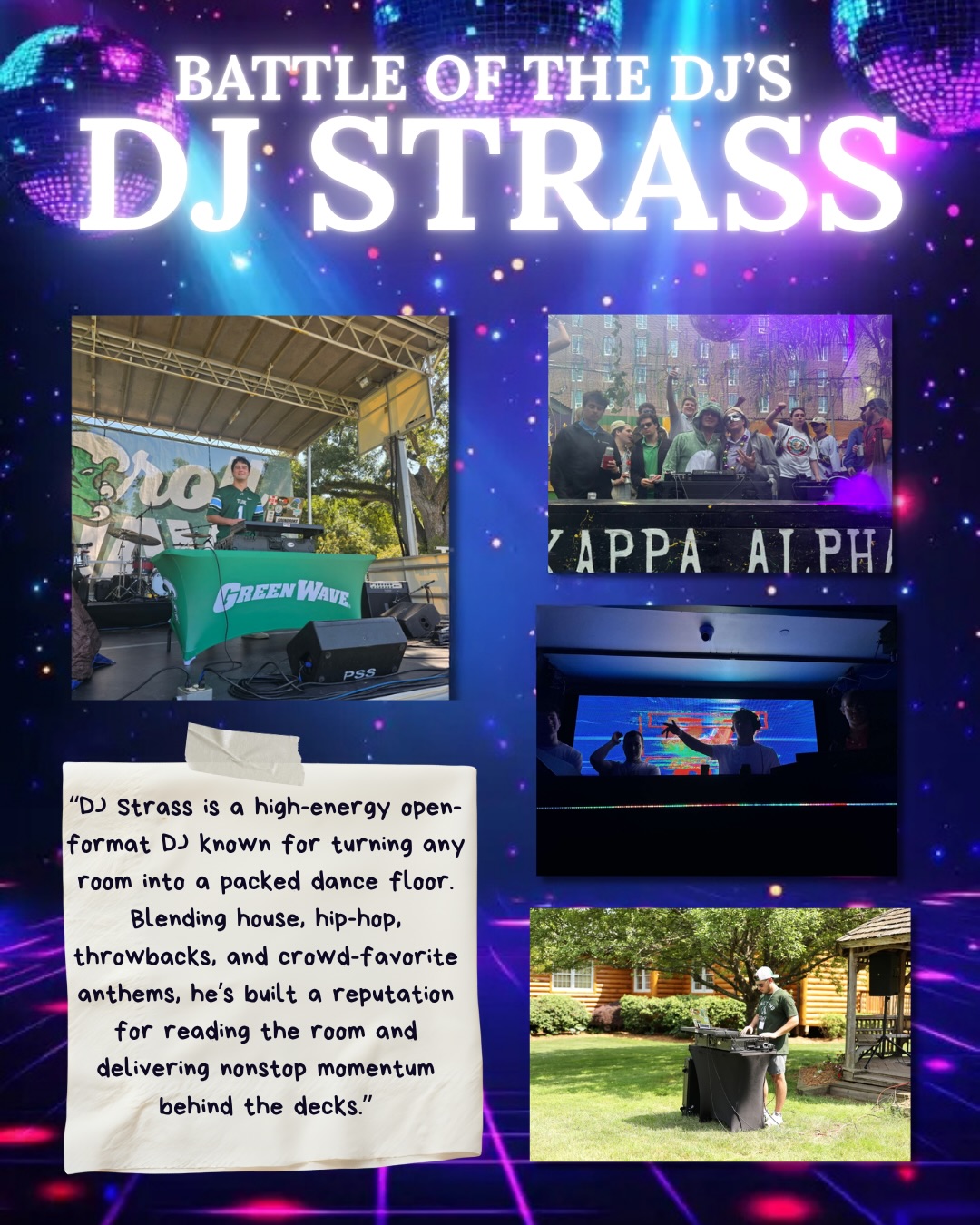 Introducing… 🥁… Your 5 DJ’s for the Battle of the DJ’s Tomorrow🎧 Who’s got your vote 👀⁉️
@harrisonstrass
@tomsaulmusic
@lukakrantz.music
@meridiem.music
@ikewachter