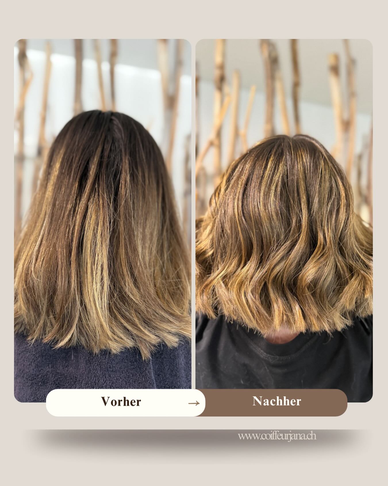 Highlights & Schnitt – perfekt aufeinander abgestimmt. ✨
Feine Highlights für mehr Tiefe und ein präziser Schnitt für Form und Bewegung.
Ein Look, der frisch wirkt und natürlich fällt.
Einfach gepflegt. Einfach schön.🤍
📩 @coiffeurjana_
🌐 www.coiffeurjana.ch
📞 +41 78 261 55 47
#coiffeurjana #highlights #haarschnitt #vorhernachher #swisshairdresser