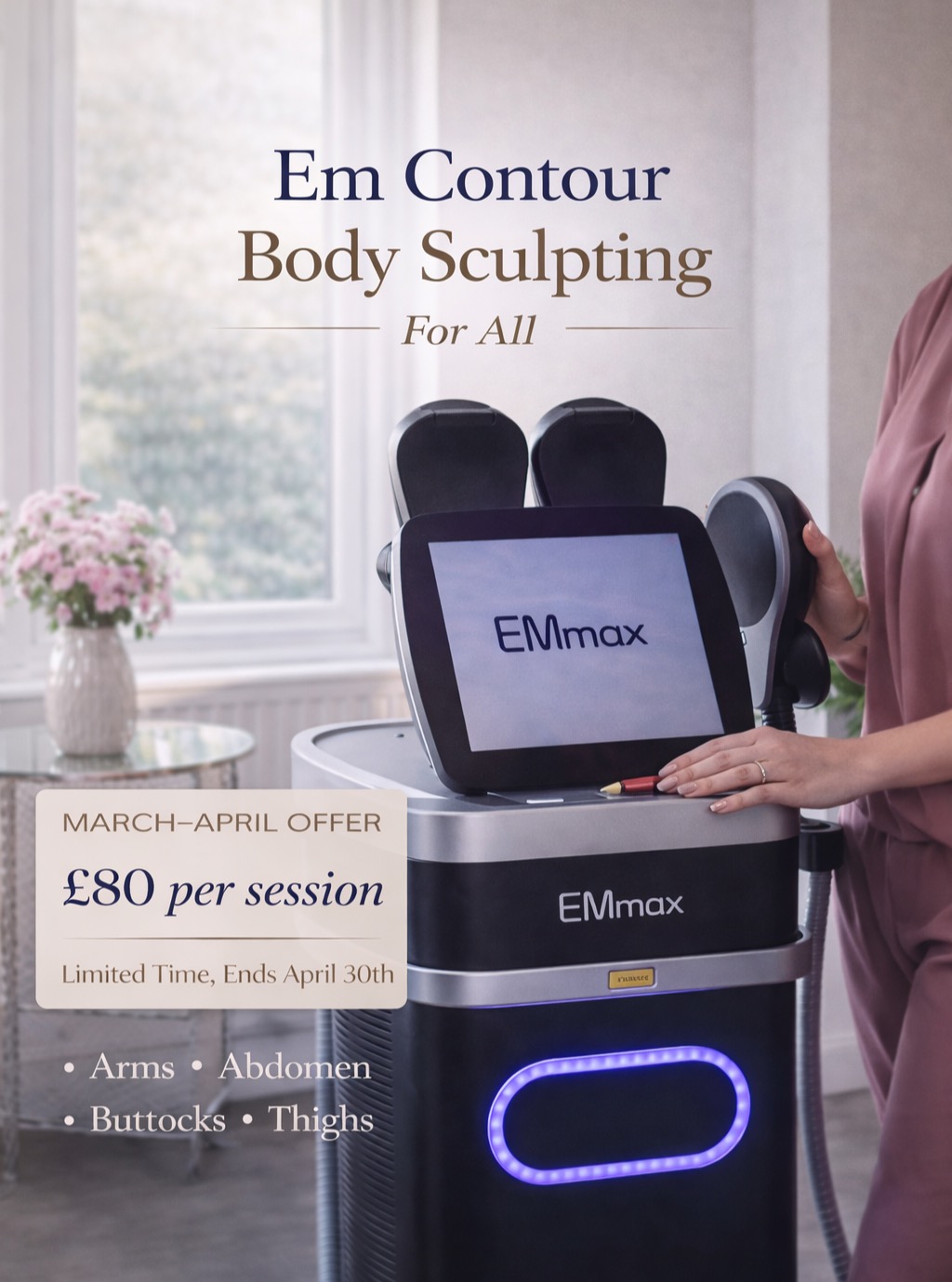 𝙀𝙢 𝘾𝙤𝙣𝙩𝙤𝙪𝙧:
Double your fitness gains with Em Contour - a newly developed body contouring treatment that uses the latest technology to burn fat, build muscle, and lift effectively.
𝙒𝙝𝙖𝙩 𝙞𝙨 𝙞𝙩?
Em Contour is a non-invasive body shaping treatment that involves the use of radio frequency energy and high intensity focused electromagnetic technology 🔊 to heat up existing fat and tighten the tissue, boosting blood flow 🩸 simultaneously breaking down cellulite and fat.
Designed for building, toning & strengthening muscles
✅ Skin tone and elasticity significantly improved
✅ Reduction in Cellulite
🍑 1 x 30 min session is the equivalent of 20,000 supra-maximal muscle contractions, not achievable through exercise alone!
✅Course of 4 sessions recommended (2x a week maximum)
💪🏼 Choose from arms, buttocks, abdomen, thighs
Price: £80 per sesssion (LIMITED TIME OFFER)
Book in time for summer 👩💻
geraldinemalone.co.uk
📍137 Barker Butts Ln, CV6 1EB