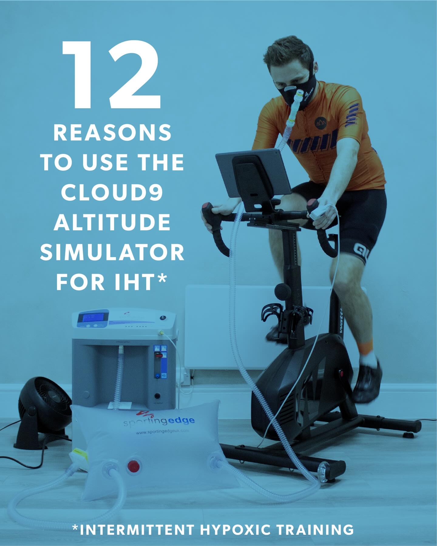 If you thought altitude training was only for the elites, think again! The Cloud9 system makes altitude training accessible to anyone, at a fraction of the cost of altitude training camps and without the disruption to work and family life.
Whether you’re training for a fast, flat triathlon, or a mountain ultramarathon, IHT can help you increase your fitness and power with our dedicated training protocols.
Get in touch or visit our website to find out more.
#IHT #altitudetraining #cloud9system #altitudesimulator #hypoxictraining