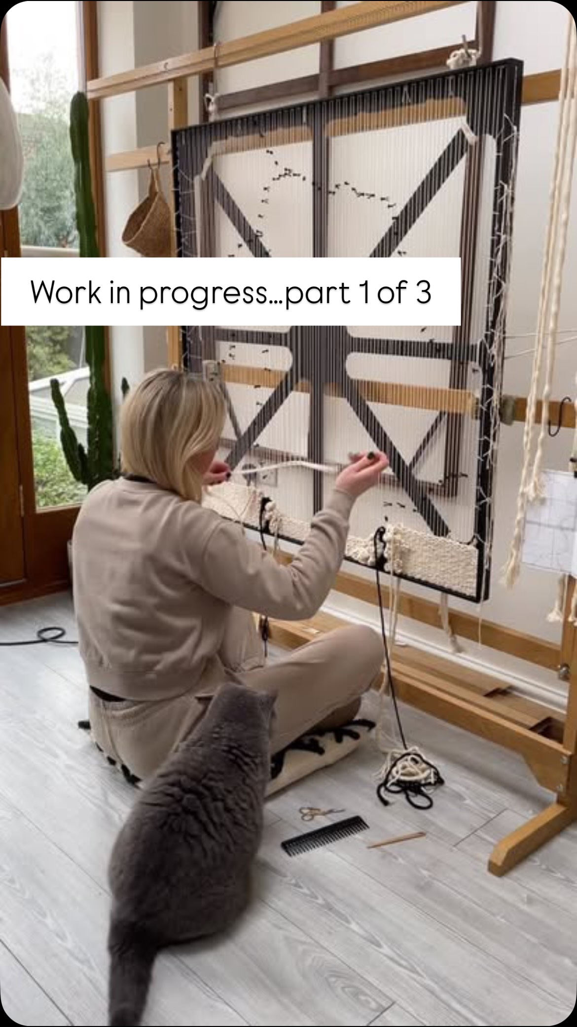 Making progress on my current commission, slowly!
This is part 1 of a set if 3. It will be my largest commission so far… and it is definitely pushing me well out of my comfort zone navigating new obstacles with my new metal frame.
But I am determined to keep pushing, with the help of my fluffy colleague Mia!
.
.
.
.
www.ellecollins.com
#midlandsartist #wallarts #contemporaryart #artforinteriors #artforinteriordesigners #sculptureart #textileart #artistsoninstagram #artistbehindtheart
#birminghamartist #seascapeart #coastalstyle #texturalart #artforthehome #artcurators #unusualart #subtleart #natureinspired #natureseekers #naturalinterior #naturalart #neutralhome #naturalhome #sustainableliving #sustainablehome #sustainableart #sustainableartist #artcollector #minimalistart #3dwallart