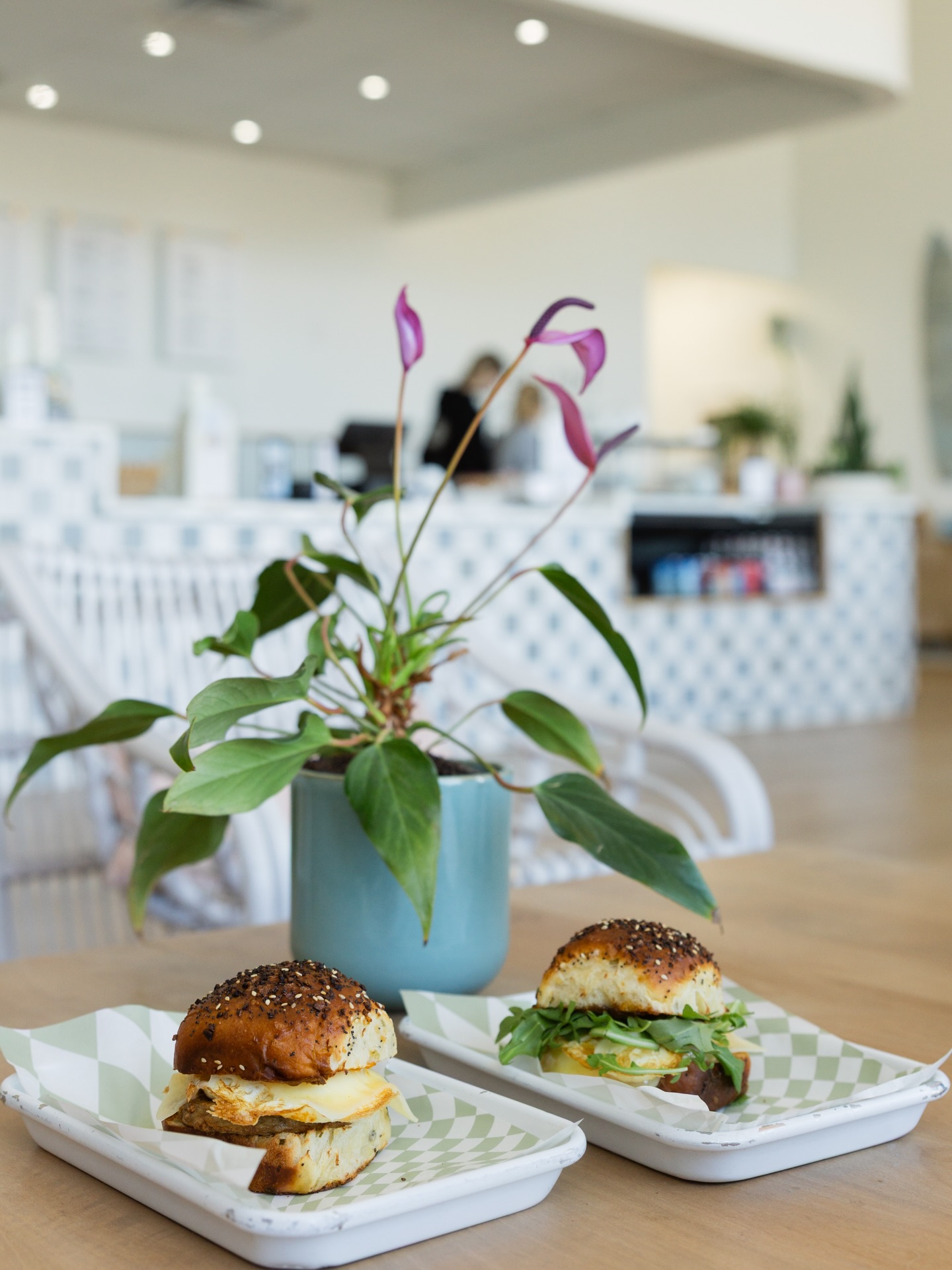 New breakfast sandwiches are here and we could not be more excited!!!
Introducing The Golden Hour- double egg, white cheddar, arugula, and pepper jam on a house-made everything Parker roll.
And The Dawn Patrol- chicken sausage, egg, white cheddar, and chipotle aioli on a house-made everything Parker roll.
Breakfast at The Stoke just got even better🌞