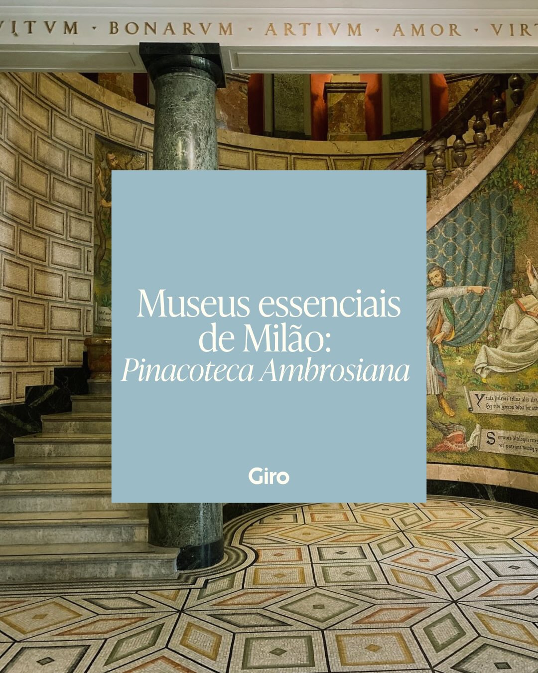 A Itália é conhecida pela sua arte e Milão reúne alguns dos museus mais interessantes do país, entre grandes clássicos e lugares que ainda passam despercebidos 🖼️🏛️
Por isso, começamos uma nova série por aqui: Museus Essenciais de Milão.
O primeiro é a Pinacoteca Ambrosiana, fundada no início do século XVII e considerada uma das primeiras instituições na Europa a tornar arte e conhecimento acessíveis ao público, reunindo não só uma pinacoteca, mas também uma biblioteca histórica.
Um espaço onde pintura, arquitetura e acervo convivem de forma única, em um percurso que convida a olhar com mais atenção. Discreta, elegante e cheia de detalhes, é daquelas visitas que ficam.
Se você quer viver Milão com mais profundidade, a Giro desenha o roteiro ideal para você 🧡
#dicasdemilao #museusemmilao #dicasdeviagem