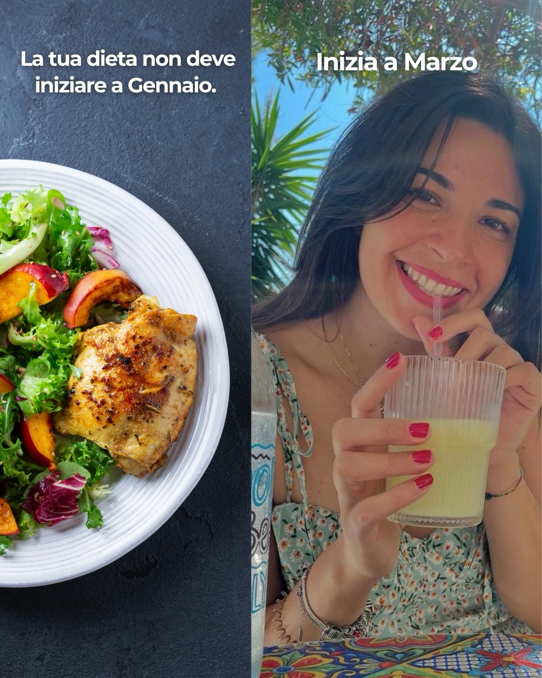 Smetti di aspettare il momento perfetto 🚫⏳
Non esiste la dieta perfetta da iniziare a gennaio così come non esiste l’allenamento perfetto da fare il lunedì mattina alle 5.
Spesso arrivano da noi persone piene di voglia di cambiare, ma bloccate e demotivate. Convinte di non essere abbastanza.
E spesso la causa è la stessa: il confronto con gli altri, alimentato da ciò che scorre sui social ogni giorno.
Tutto quello che vedi sui social non è la realtà: corpi perfetti, pasti impeccabili, routine infallibili... non rappresentano la vita vera!
Il tuo percorso non deve assomigliare a quello di nessun altro. Non esiste una strada uguale per tutti, esiste la tua 🌱
Ciò che conta è iniziare con quello che hai, dove sei ora.
Il cambiamento non nasce dalla perfezione, nasce dalla costanza che, a sua volta, nasce da piccoli passi, fatti ogni giorno con pazienza e rispetto verso sé stessi
Noi siamo qui per questo: per guidarti in un percorso su misura per te, tra alimentazione e allenamento, lontano dai paragoni e vicino a chi sei davvero 💪
📩 Scrivici o clicca il link in bio per sapere come possiamo aiutarti!