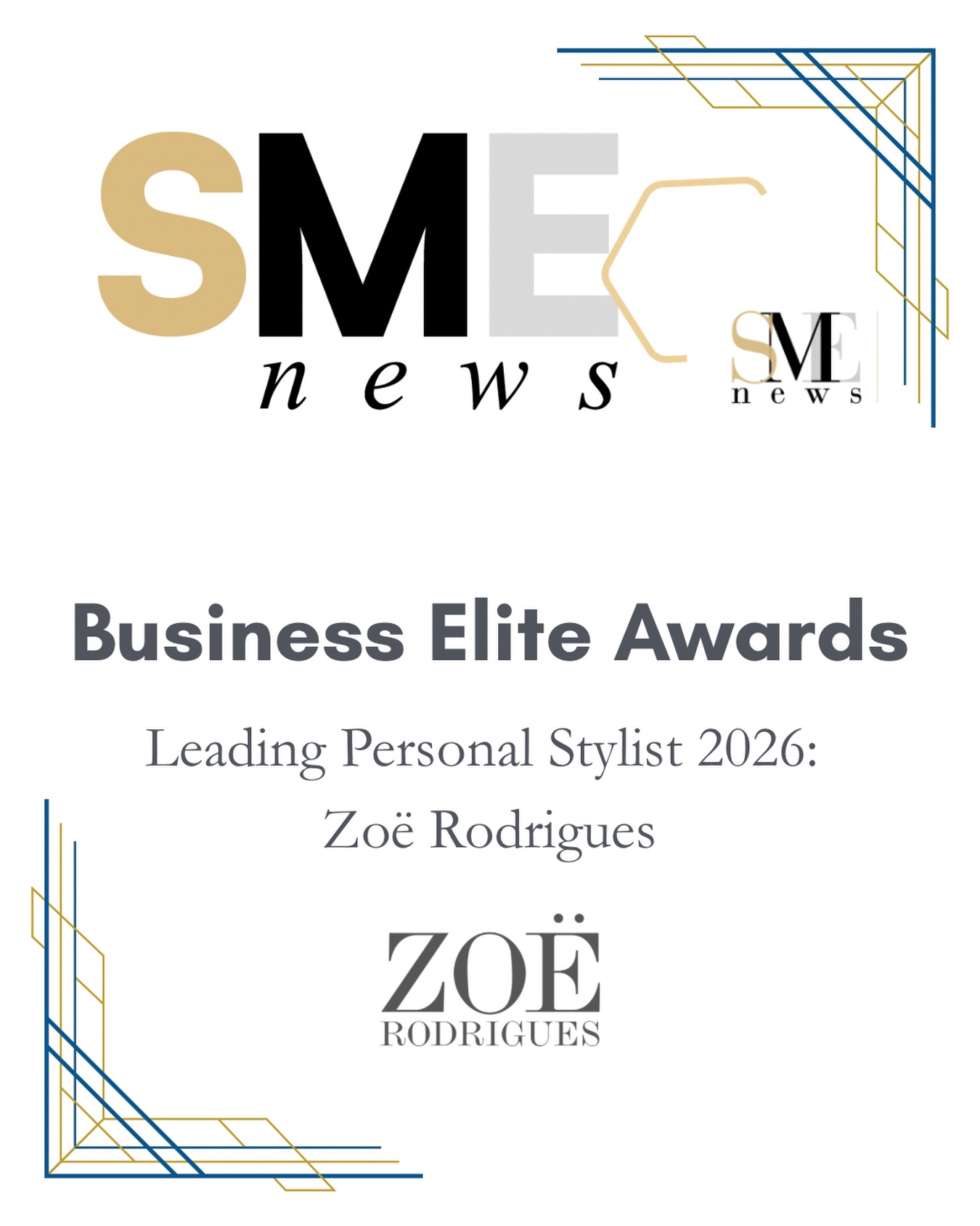 Honoured to be named Leading Personal Stylist 2026 at the SME Elite Business Awards ✨
This recognition reflects my work with individuals, organisations and premium, experience-led brands, supporting people to refine their image, elevate their presence and show up with real confidence and impact.
From one-to-one transformations to corporate teams and high-end bespoke experiences, it’s a privilege (and a lot of fun) to help shape how people present themselves and how they’re perceived, bringing energy, confidence and personality into every step.
To every client, thank you for your trust, this is a shared achievement 🤍
#smebusinessawards #personalstyling #personalstylist #lovemyjob