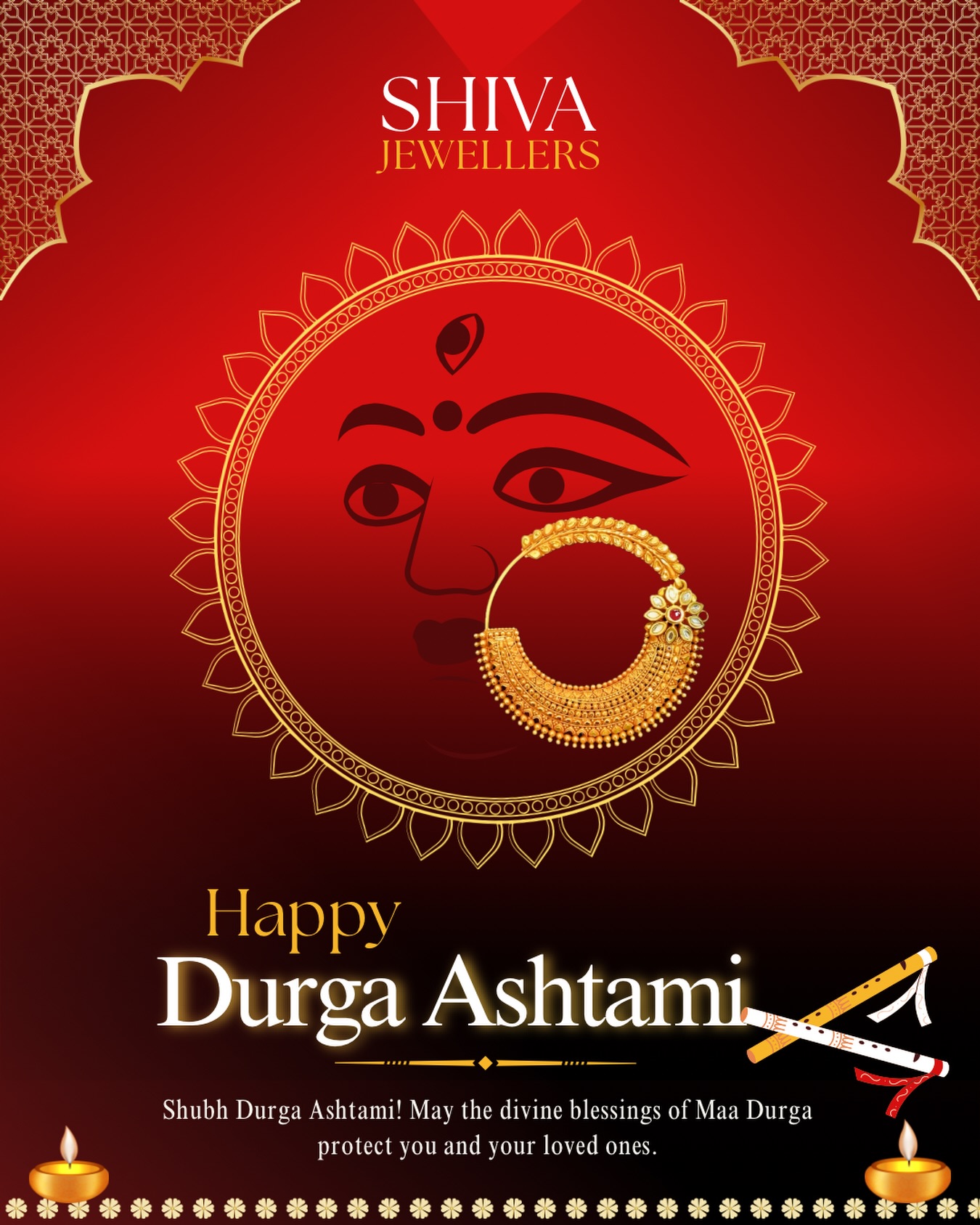 Happy Durga Ashtami and Navmi to our Shiva Jewellers family✨May Goddess Durga brings prosperity in your life😇