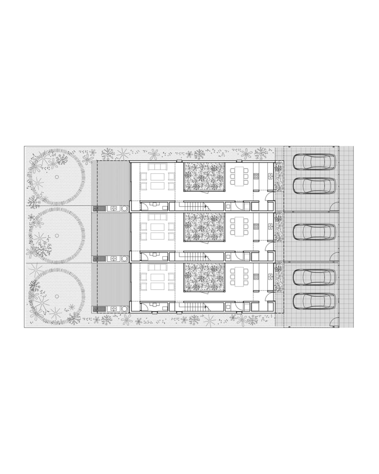 Casas Dos Lordes | 2025
Três casas geminadas de dois pavimentos, pensadas para moradia permanente ou uso por temporada.
O projeto se organiza em torno de um pátio central que conecta os dois níveis e permite que a luz e a vegetação atravessem a casa, integrando natureza e arquitetura.
Com 183 m² de área construída, cada unidade combina rigor técnico e uma estética limpa, com detalhes de acabamento que expressam coerência, durabilidade e conforto em todos os níveis.
Todas as unidades aproveitam a orientação norte nos fundos, garantindo luminosidade ao longo de todo o dia.
Um conjunto que une arquitetura contemporânea e qualidade construtiva — pensado para viver com luz, natureza e flexibilidade.
Ficha técnica:
Localização: Ingleses, Florianópolis, SC – Brasil
Tipologia: Casas geminadas de dois pavimentos
Arquitetura: Proyecto C – Argentina
Conclusão: 2025
Área construída: 183 m² por unidade
Área total: 216 a 250 m² (conforme a unidade)
Unidades: 3
Dormitórios: 3 (1 suíte + 2 demi-suítes) + 2 áreas flexíveis
Banheiros: 2 + lavabo
Vagas de garagem: 2
Diferenciais: Pátio central com jardim interno, ventilação cruzada, áreas flexíveis que ampliam as possibilidades de uso, orientação norte nos fundos, fachada com pastilhas cerâmicas brancas e balanços de concreto aparente.
.
www.kubiko.com.br
#kubiko #florianopolis #investimento