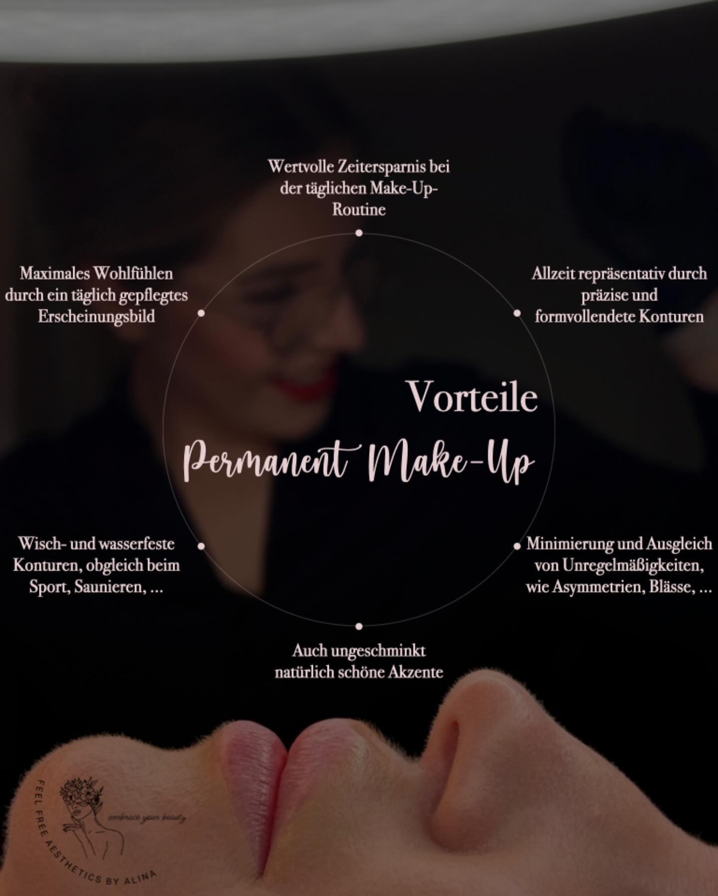 Welche Vorteile erwarten Dich nachdem Du Dich für eine Permanent Make-Up Behandlung entschieden hast?
✨ Fühle Dich noch wohler in Deiner Haut!
✨ Schenke Dir selbst ein noch breiteres Lächeln bei jedem Deiner Blicke in den Spiegel!
✨ Hol’ Dir Deine Zeit zurück für mehr Genussmomente!
Beim Permanent Make-Up geht es nicht darum, das Gesicht völlig neu zu gestalten. Es geht vielmehr darum, die von Natur gegebenen Vorzüge eines jeden Gesichts durch ein minimales Zuarbeiten maximal hervorzuheben.
Da eine jede von Euch auf ihre eigene Weise unvergleichlich und schön ist, richtet sich jede Behandlung gänzlich nach Euren individuellen Bedürfnissen. Dabei stehe ich Euch bei der Entscheidung über Form, Farbe und Intensität sowie zu all Euren Fragen beratend zur Seite.
Vereinbare gerne einen kostenlosen Beratungstermin.
Ich freue mich auf Dich! 🤍
📞 +49 176 46199964
💌 alina@feel-free-aesthetics.de
🌐 https://www.feel-free-aesthetics.de/behandlungen
#permanentmakeup #permanentcosmetics #pmu #loveyourself #lovewhatyoudo