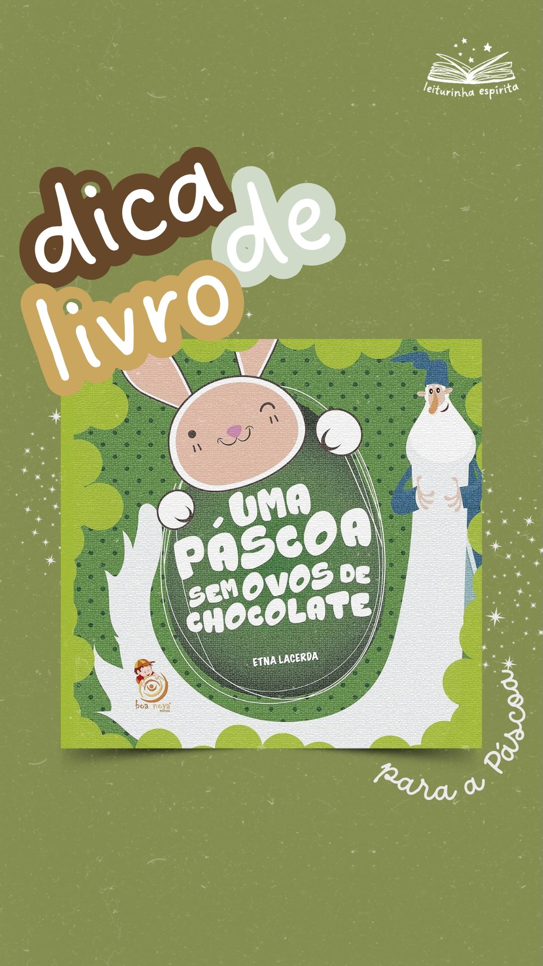 ___Um doce presente para a Páscoa dos pequenos (e nem é chocolate) 🍫 🐰
___Com essa história, sua criança vai aprender sobre honestidade, trabalho e perseverança. E isso vai durar muito mais que qualquer ovo de chocolate!
📖 Uma Páscoa sem ovos de chocolate
✏️ De Etna Lacerda
📚 Boa Nova Editora @boanovaed
🔗 Compre em boanova.net
___Para compras acima de R$ 50,00 no site da Boa Nova use nosso cupom de desconto exclusivo: LEITURINHA10