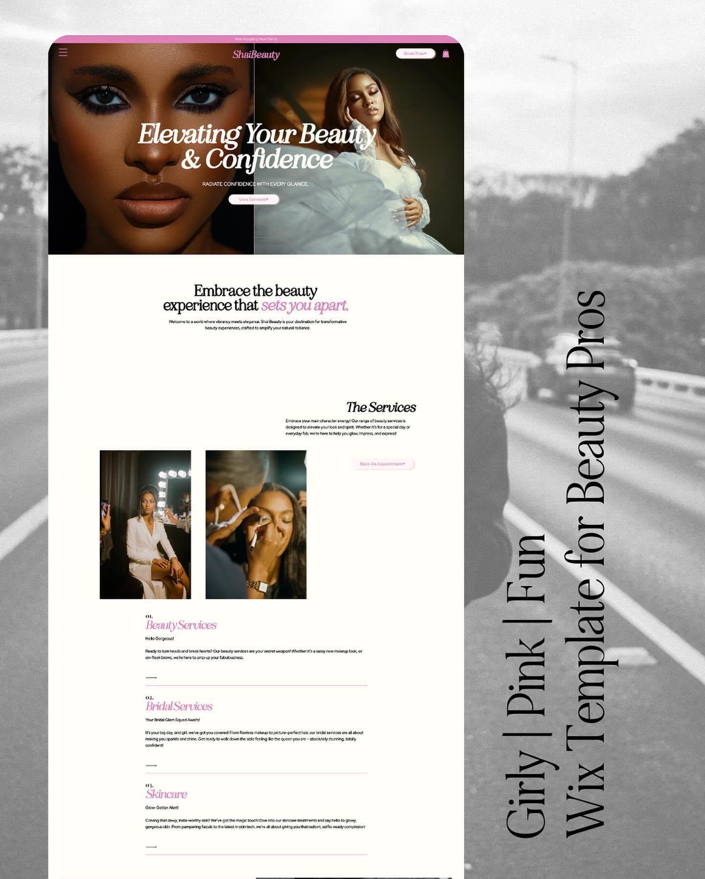Big reveal time, Muses! I’ve heard your calls for easy-to-manage website templates for beauty pros – and I’m thrilled to introduce the first.
Tailored for the beauty pros who are girlie girls, this new template is perfect for estheticians, makeup artists, and all you beauty mavens ready to shine online.
I have a few more coming down the pipeline so stay tuned - especially for all of my dark and moody Muses *hint hint*. If you don’t want to miss when a new template drops make sure you have subscribed to my newsletter. (Link in Bio) #itsmondaysmuse
#wixwebsite #websitetemplate #beautywebsite #wixdesigner