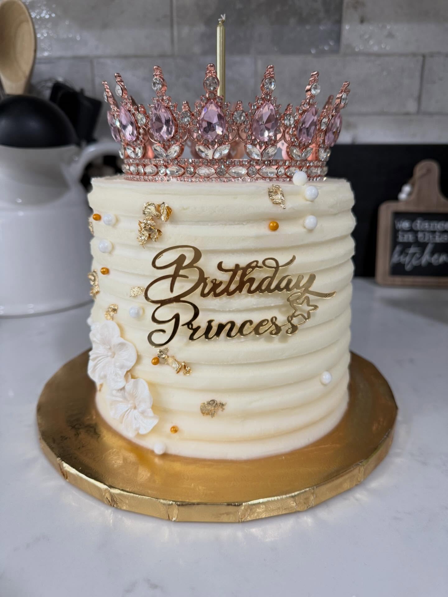 Vanilla cake with raspberry filling for a birthday celebration