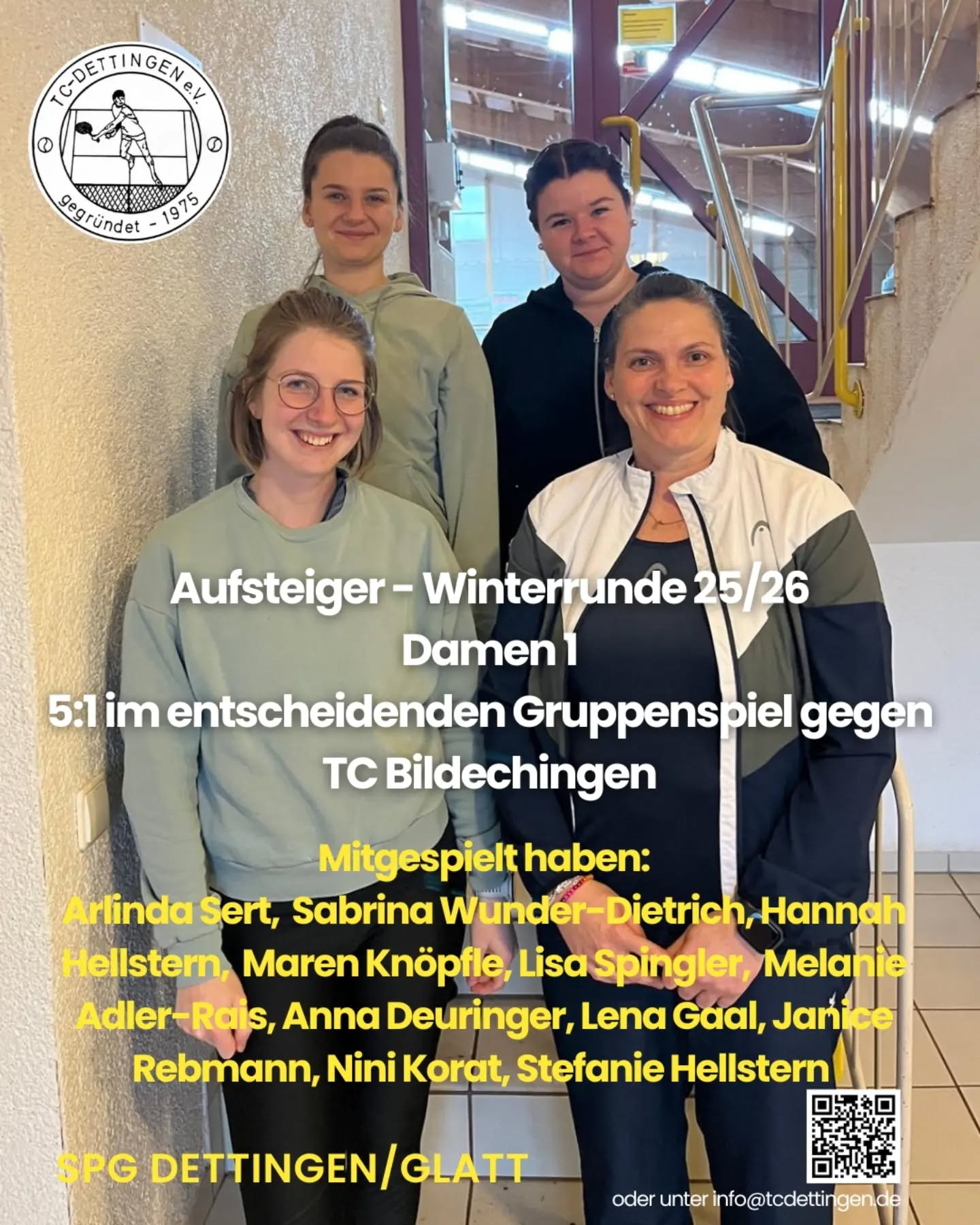 Gruppensieger Winterrunde @wtb.tennis 2025/26. SPG Dettingen/Glatt. #tennisvereinglatt #tmstennis #wtbtennis