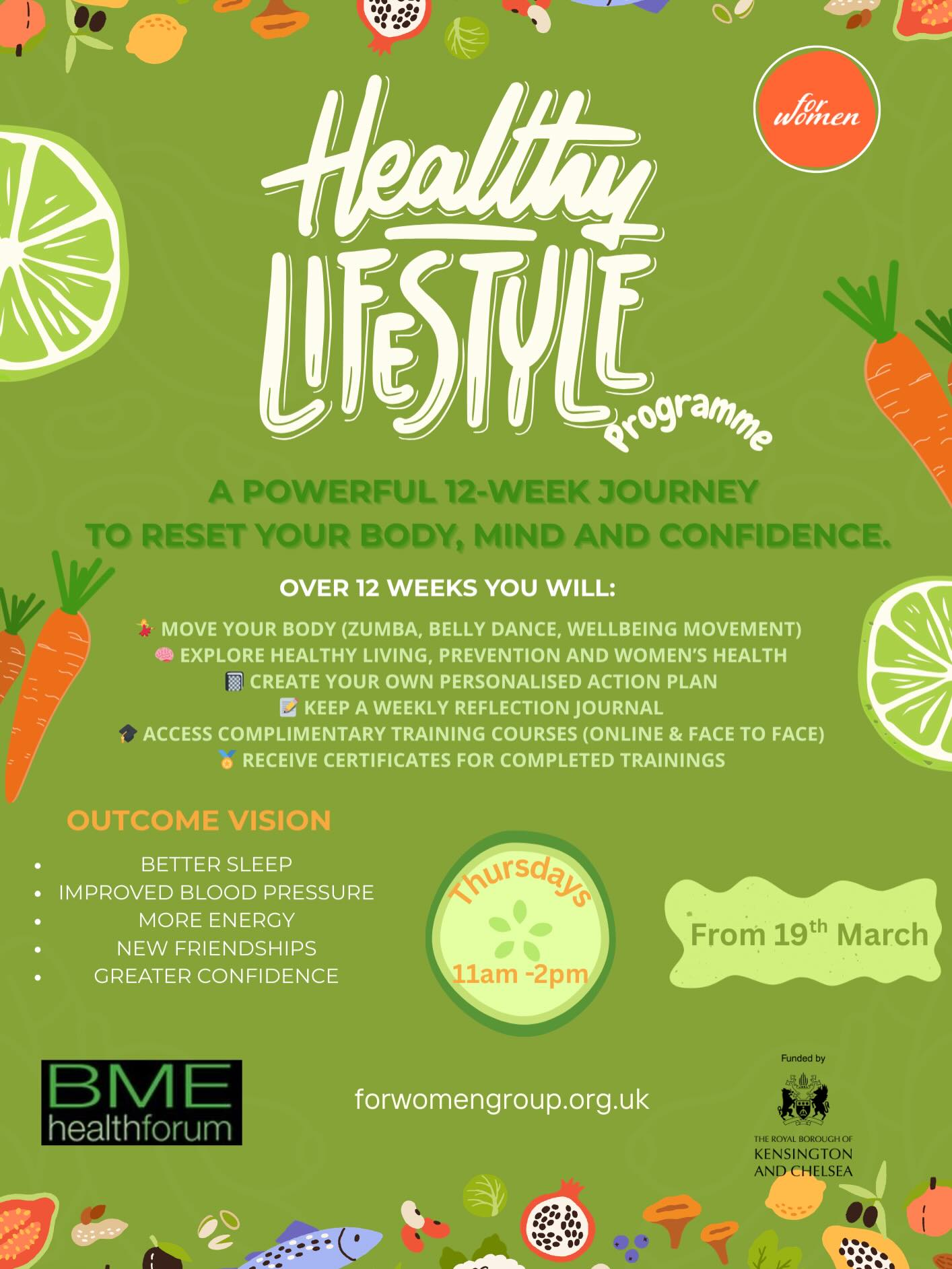 New 12-Week Healthy Lifestyle Programme 💛
We are excited to have started our new 12-week Healthy Lifestyle programme, designed to support our women in taking care of their health and building a better, more balanced lifestyle.
The programme is built around two key elements:
✨ Healthy conversations — exploring the way we eat, understanding prevention and how to reduce the risk of chronic illness
✨ Movement and routine — through energising Zumba sessions, encouraging consistency, joy and connection with our bodies
We are proud to have 14 women fully committed to this journey — showing dedication not only to the programme, but to themselves.
Because change doesn’t happen overnight…
it happens through small, consistent steps taken together.
At FOR WOMEN, we believe that health is not a destination, but a journey — and no one has to walk it alone 🌿
#ForWomenCIC #HealthyLifestyle #WomenWellbeing #Prevention #Zumba CommunityHealth WomenSupportingWomen