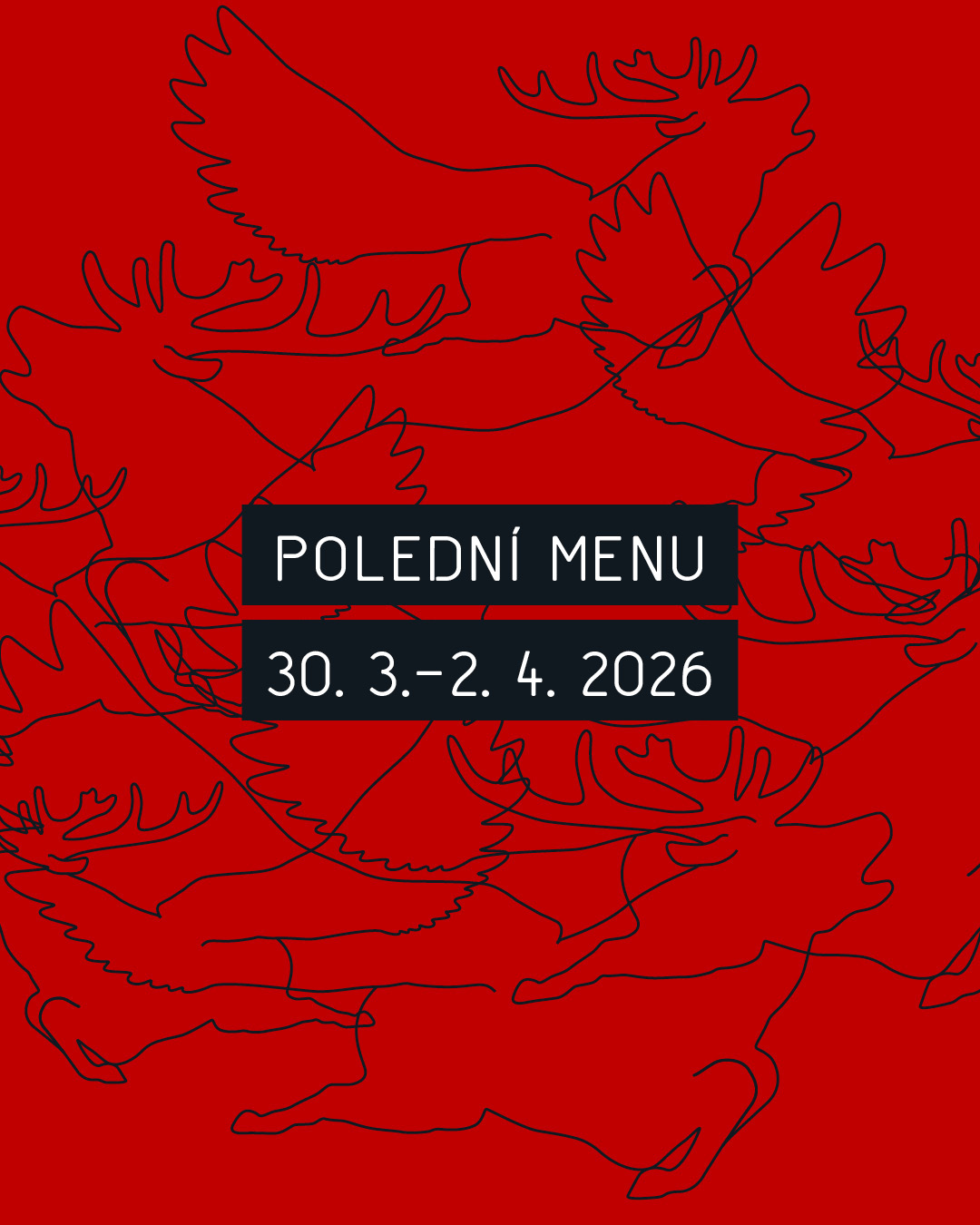 OBĚDOVÉ MENU 30. 3. - 2. 4. 🍽️
Vyberte si z naší nabídky čerstvých a chutných jídel, přijďte k nám na oběd a užijte si příjemnou atmosféru Červeného Jelena. 🦌
Těšíme se na vás! ❤️
#cervenyjelen #polednimenu