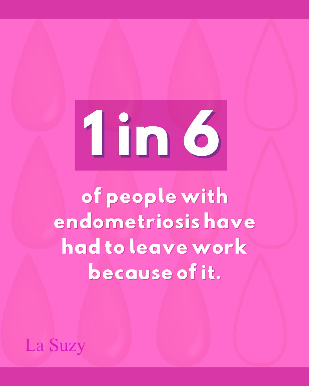 Endometriosis is one of the most painful health conditions which affects more than 1 in 10 women worldwide, with 1 in 6 forced to leave work because of it.
At La Suzy, we believe no one should have to choose between their health and their ambitions — period care should empower, support, and never hold you back.
⭐️ ⭐️ ⭐️
#EndometriosisAwarenessMonth #Endometriosis