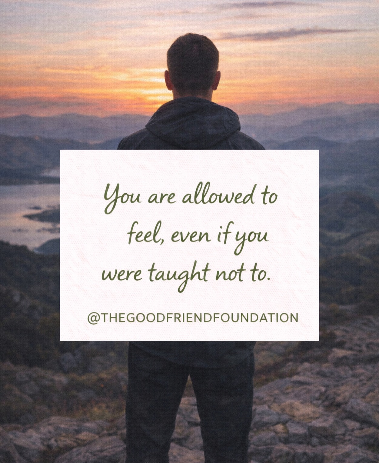 You are allowed to feel, even if you were taught not to.
Tienes derecho a sentir, aunque te hayan enseñado a no hacerlo.