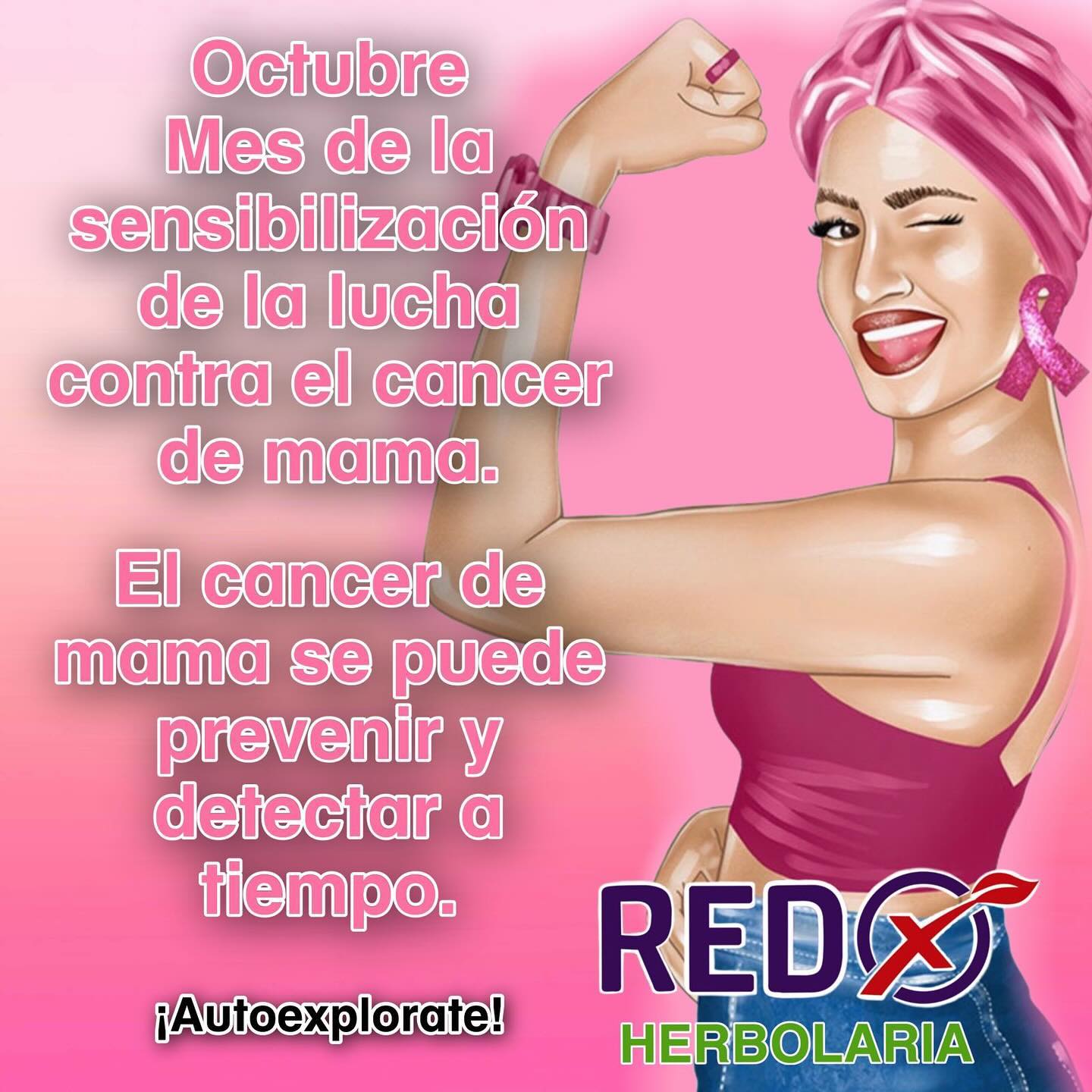 En este mes de octubre, en Red X herbolaria nos unimos en apoyo a todas las mujeres que luchan contra el cáncer de mama. Recordemos la importancia de la prevención y el poder de estar unidos. Juntos, apoyamos cada paso hacia la salud y la esperanza. 💗 realiza tu pedido ahora vía DM o si lo prefieres envía un whatsapp:8186538602 #redxherbolaria #mejoratucalidaddevida #OctubreRosa #RedXherbolariaporTi