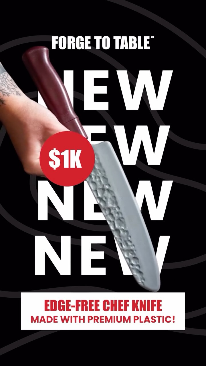 🚨 A VERY IMPORTANT ANNOUNCEMENT THAT IS DEFINITELY NOT AN APRIL FOOLS PRANK! 🚨
Introducing the Edge-Free Chef Knife, crafted from premium plastic and available now for just $1000. Yes, really.
Why did we make it? Simple. Zero edge means zero chance of cutting yourself. Safety first, always.
Will it cut potatoes? Probably not. Tomatoes? Also no. Anything else? We wouldn’t count on it. But hey, at least your fingers and hands are safe.